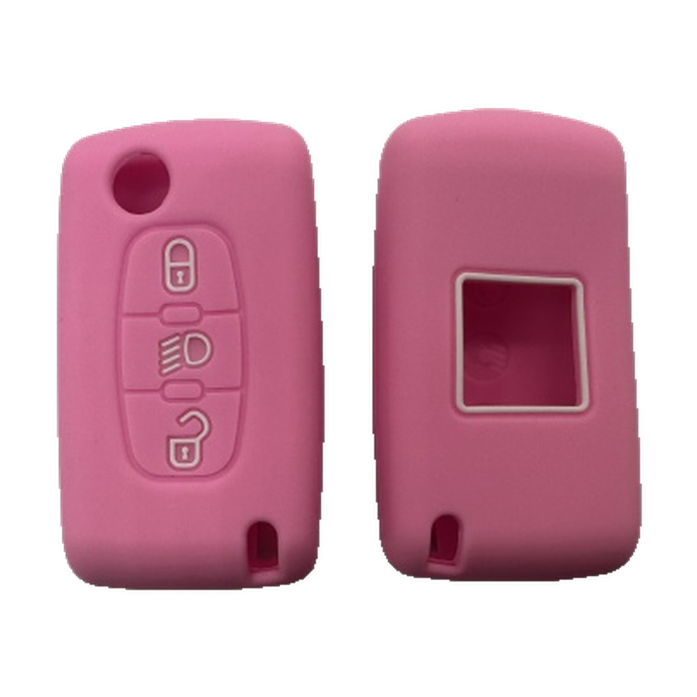 Funda Cubre Llave De Silicona Para Citroen C4 Picasso Aircross 3 Botones Rosa Kube