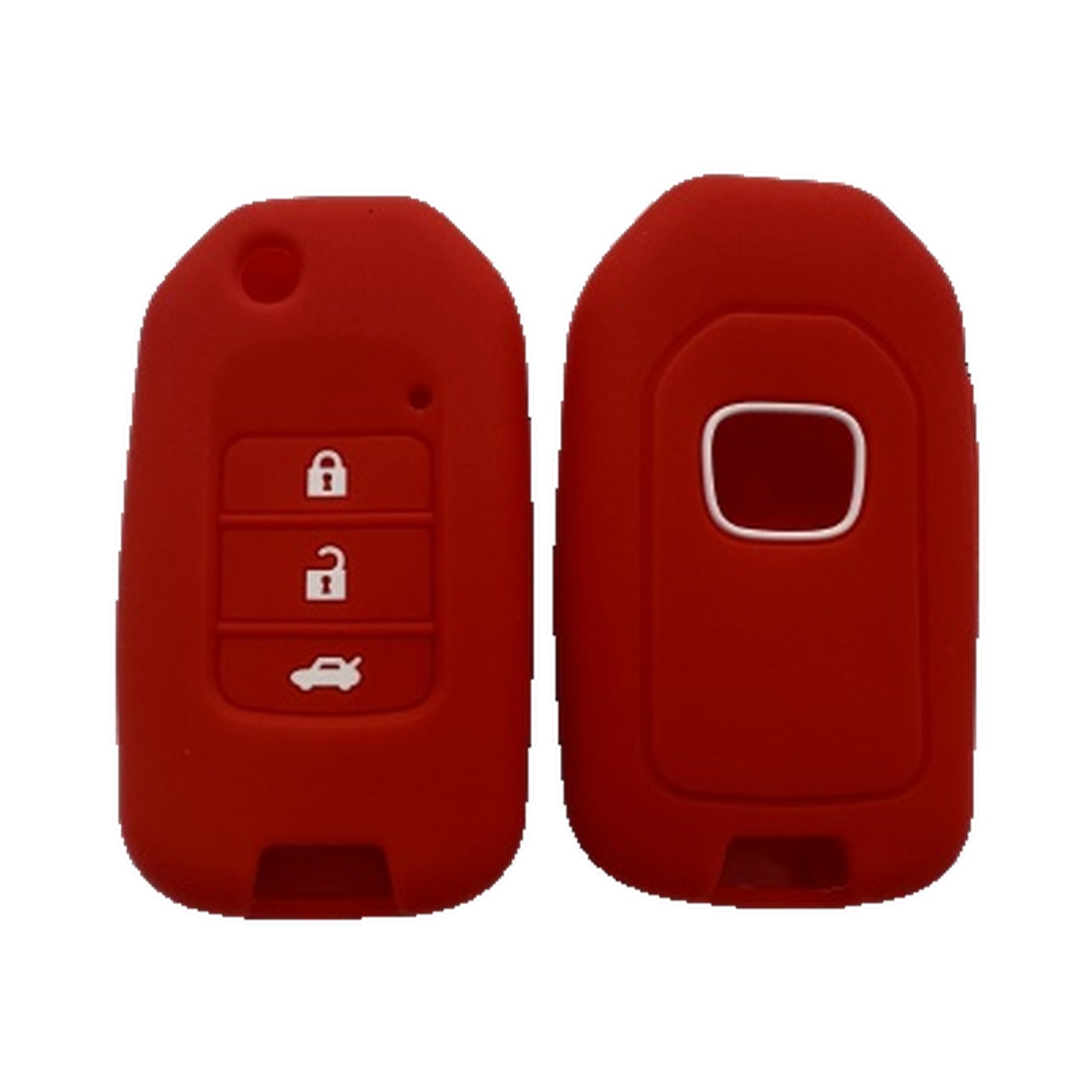 Funda Cubre Llave De Silicona Para Honda Hrv Navaja Rojo Kube
