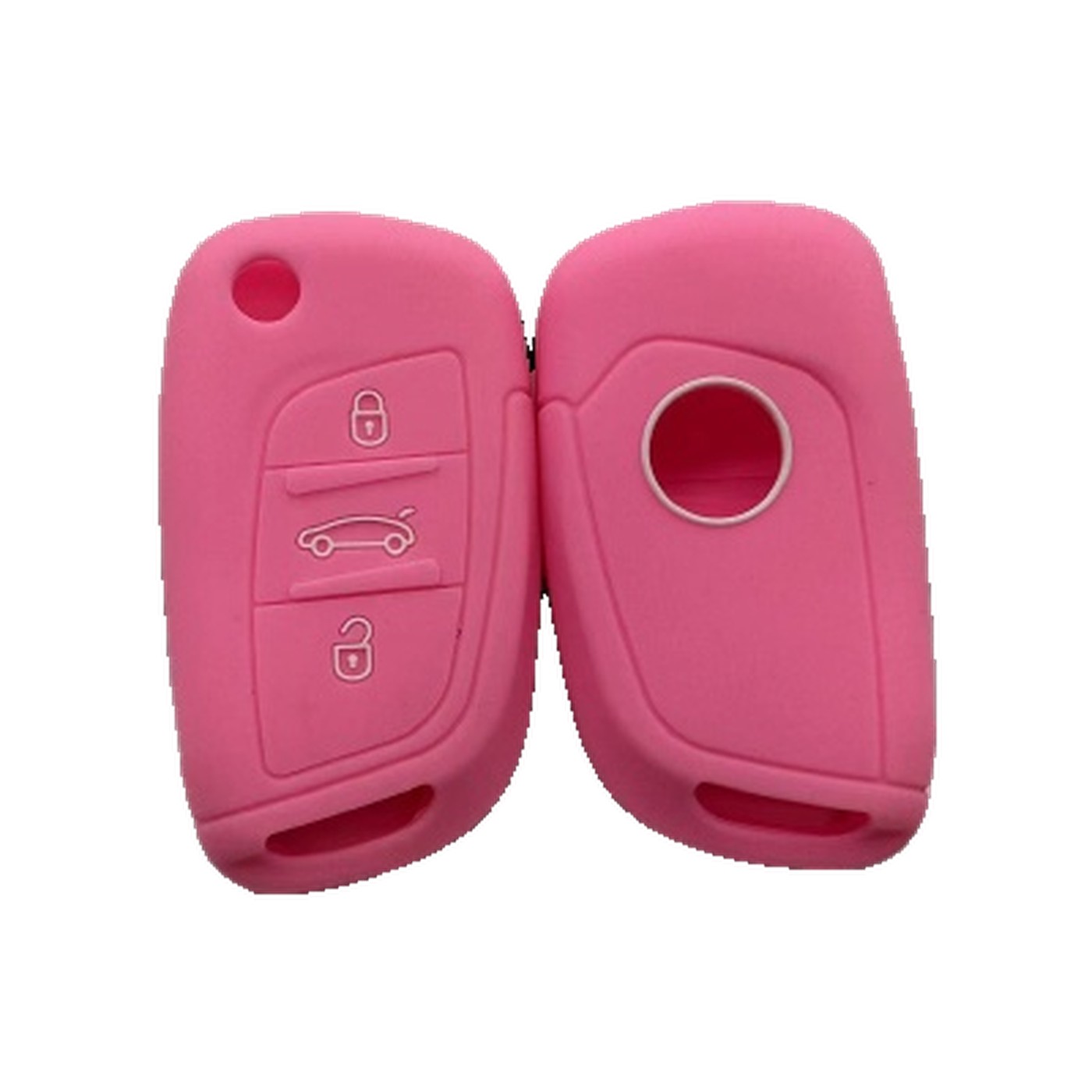 Funda Cubre Llave De Silicona Para Citroen Ds4 Navaja 3 Botones Rosa Kube