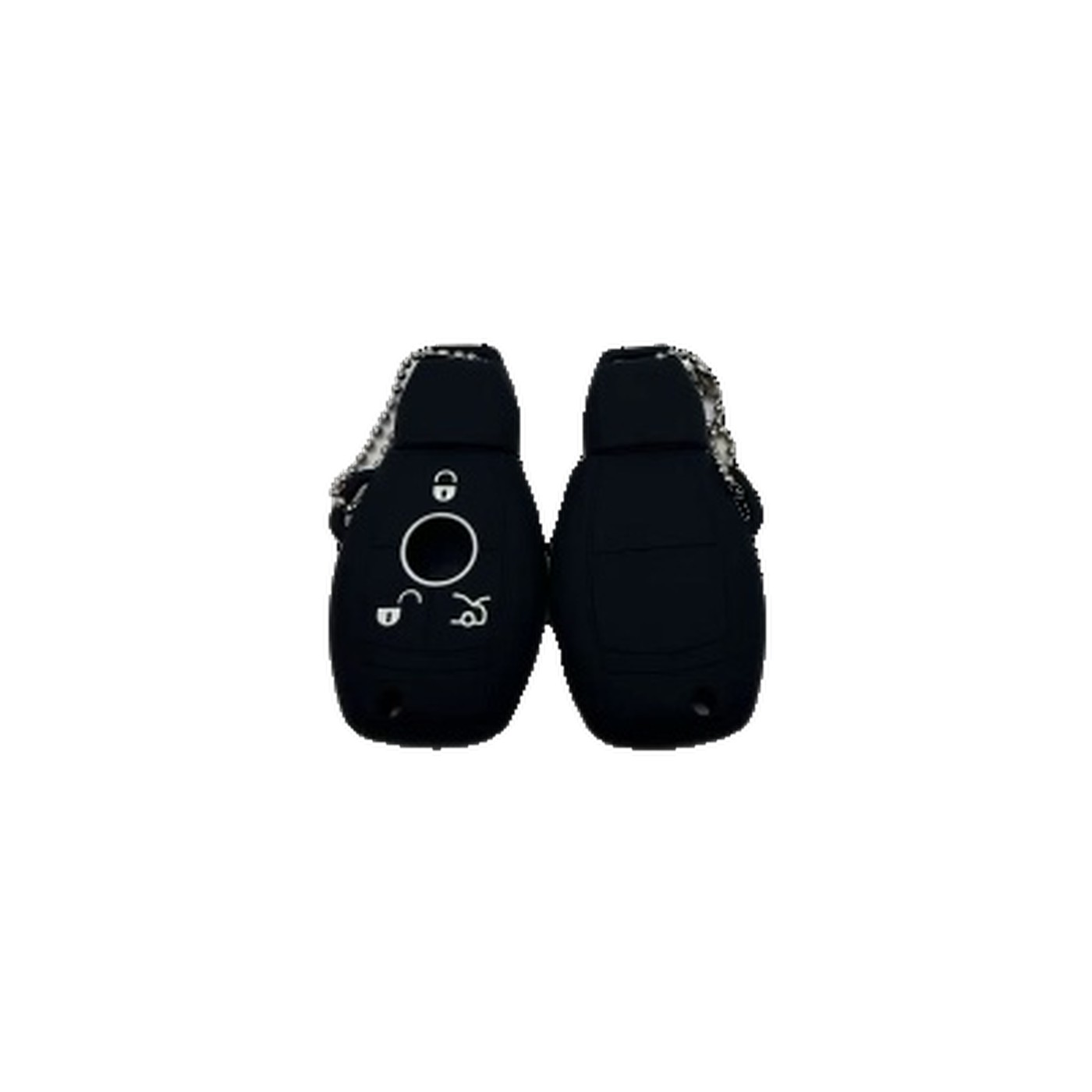 Funda Cubre Llave De Silicona Para Mercedes Benz 2 Botones Negro Kube