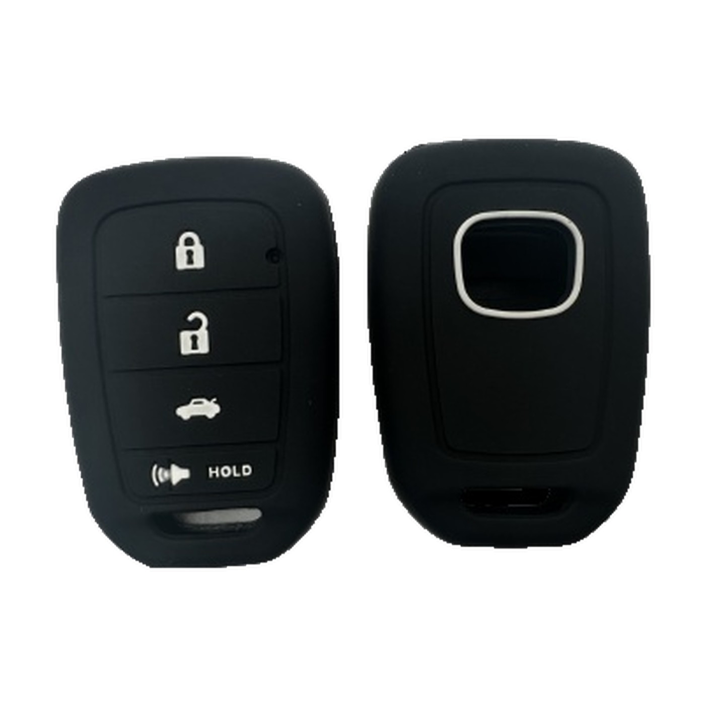 Funda Cubre Llave De Silicona Para Honda Fit 3 Botones Negro Kube