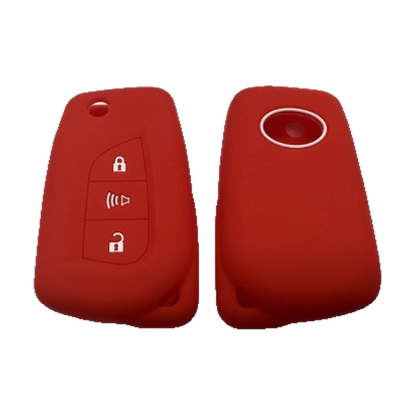 Funda Cubre Llave De Silicona Para Toyota Corolla Hilux Rojo Kube