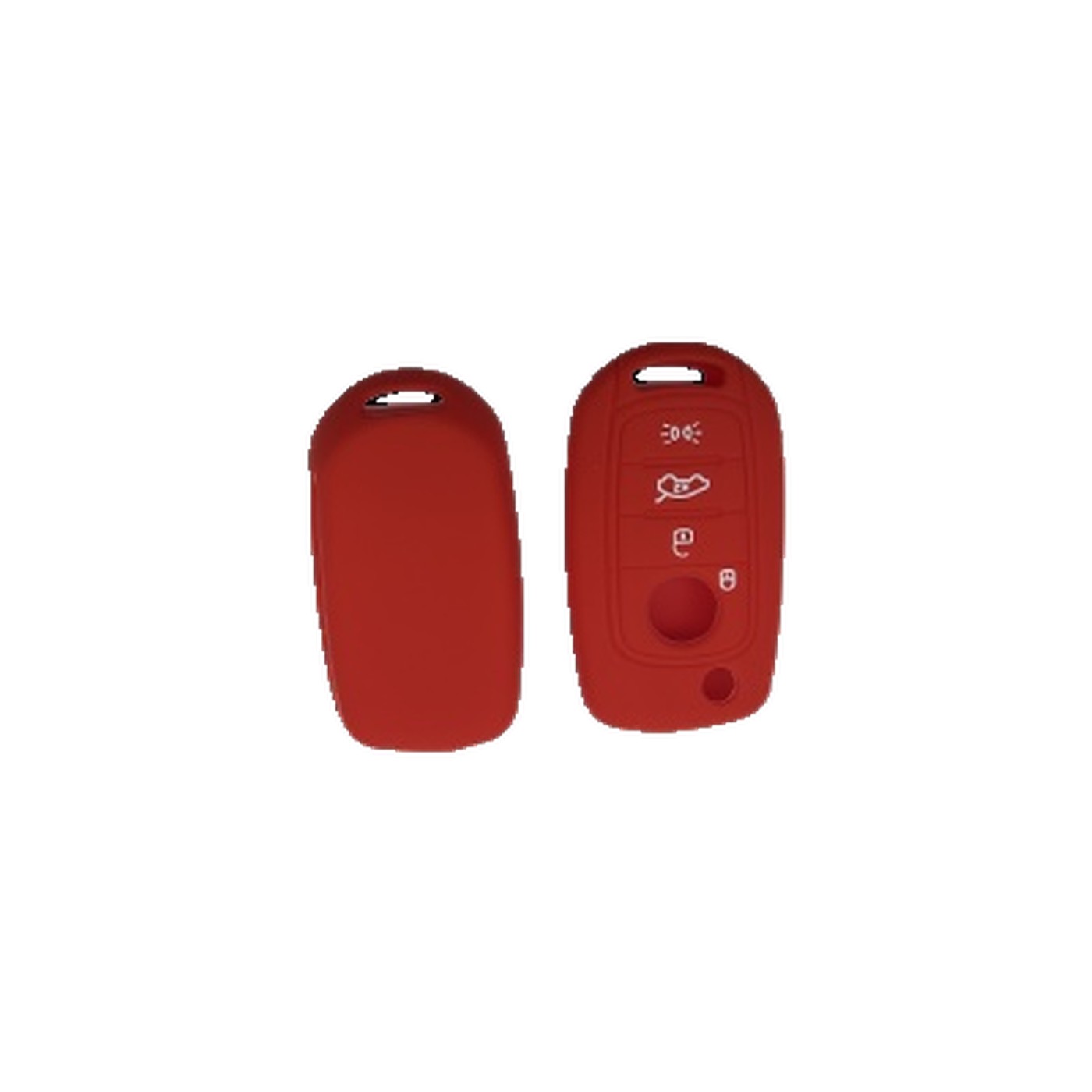 Funda Cubre Llave De Silicona Para Fiat Argo Cronos Toro 500x Rojo Kube