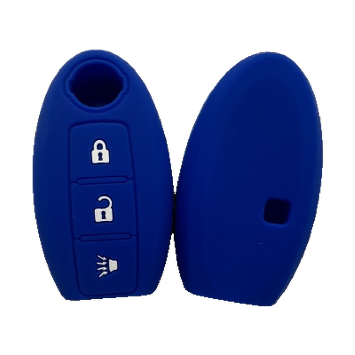 Funda Cubre Llave De Silicona Para Nissan Versa Sentra Tiida Kicks Azul Kube