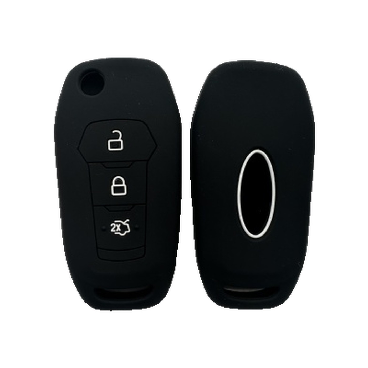 Funda Cubre Llave De Silicona Para Ford Ecosport Ka Fiesta Ranger 3 Botones Negro Kube