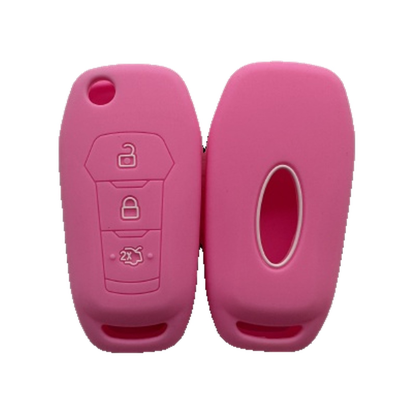 Funda Cubre Llave De Silicona Para Ford Ecosport Ka Fiesta Ranger 3 Botones Rosa Kube