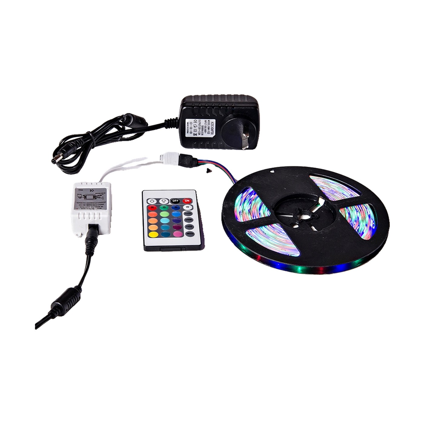 Rollo Tira Led 5m 300 Leds 3528 Rgb 12v Control Lux Led