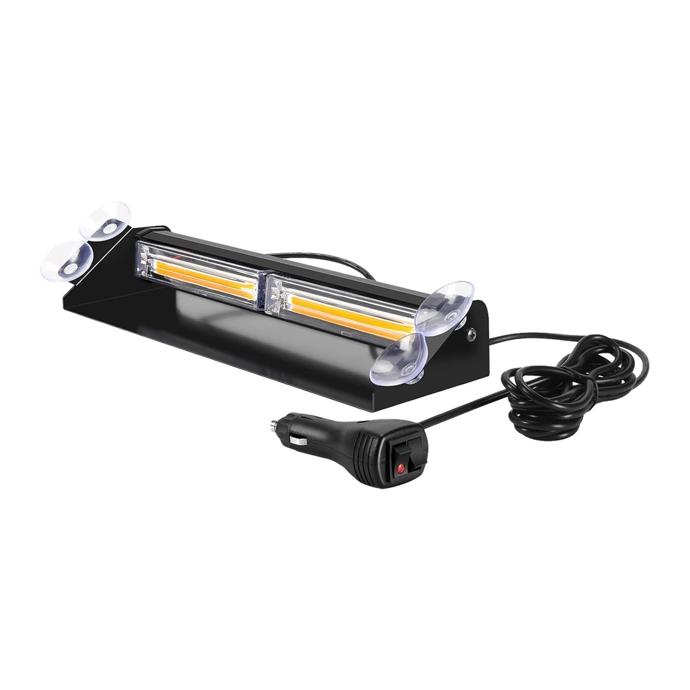 Barra Led Cob Interna Para Parabrisa Ambar 12v 24v Con Sopapas Lux Led Auto Camion