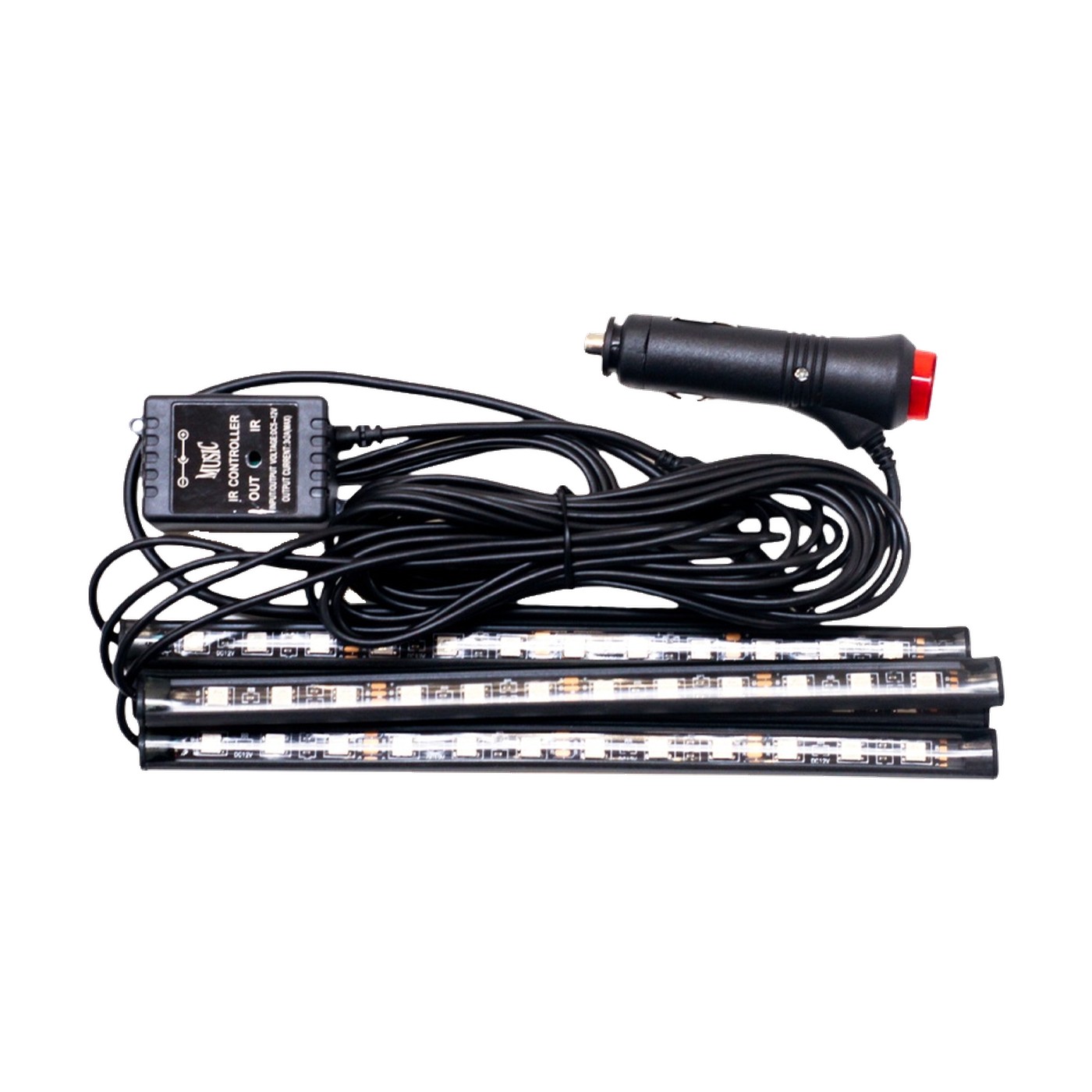 Tira De Luces Led Rgb X4 Interior Auto 12v Smd 5050 Bluetooth Lux Led