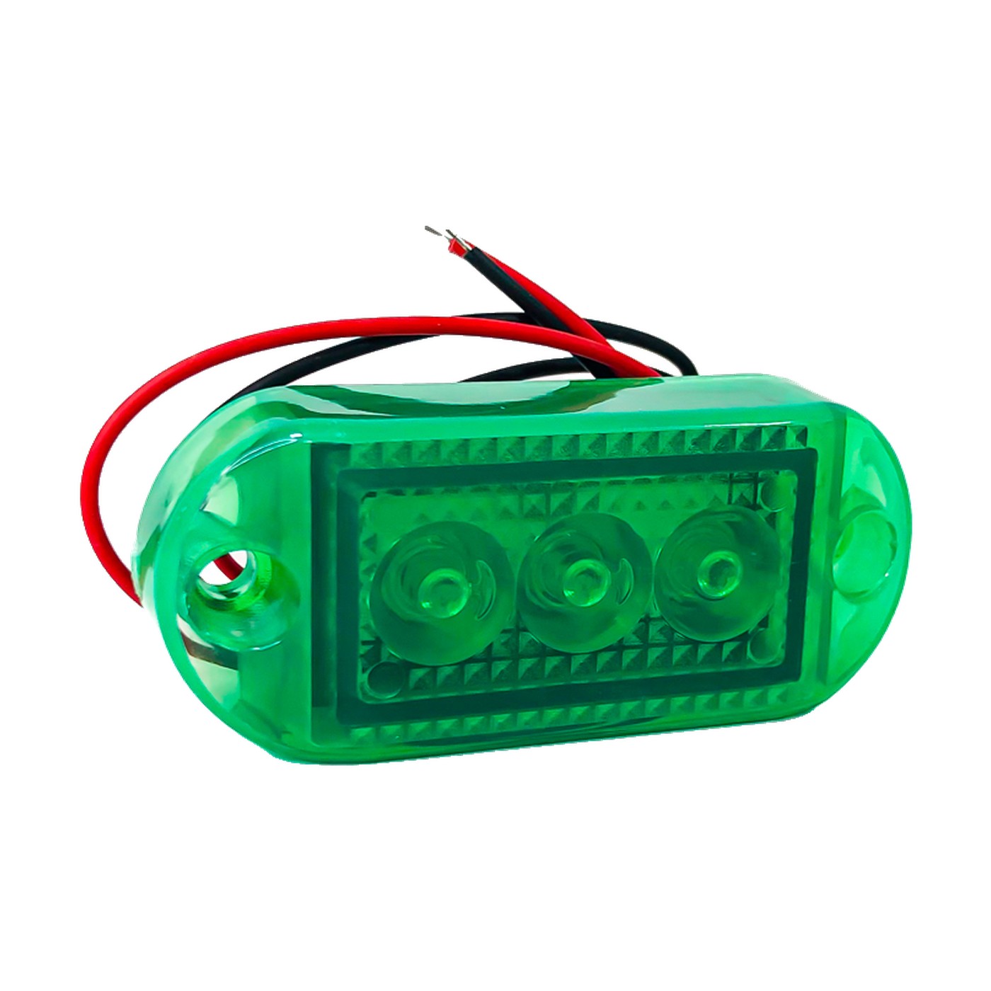 Luz Led De Posicion Lateral 7x3 Cm Verde 12v Lux Led Señalizacion