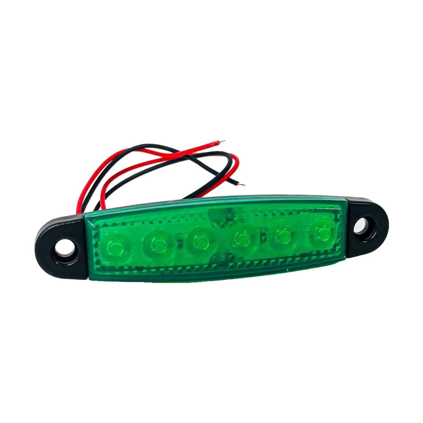 Luz Led De Posicion Lateral 95x21 Mm Verde 12v Lux Led Señalizacion