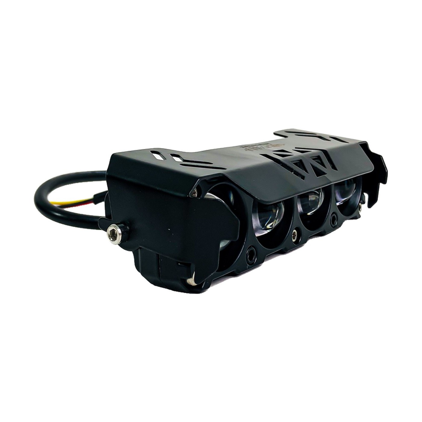 Faro Auxiliar Led Rectangular Cuadruple Lupa Blanco Y Ambar 12v 24v Lux Led