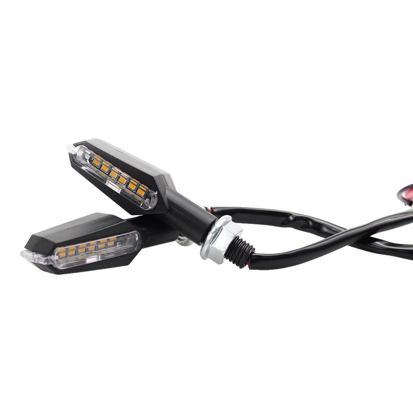 Faros De Giro Led Moto Ambar Mini Cilindrico 12v 5w Juego X2 Lux Led