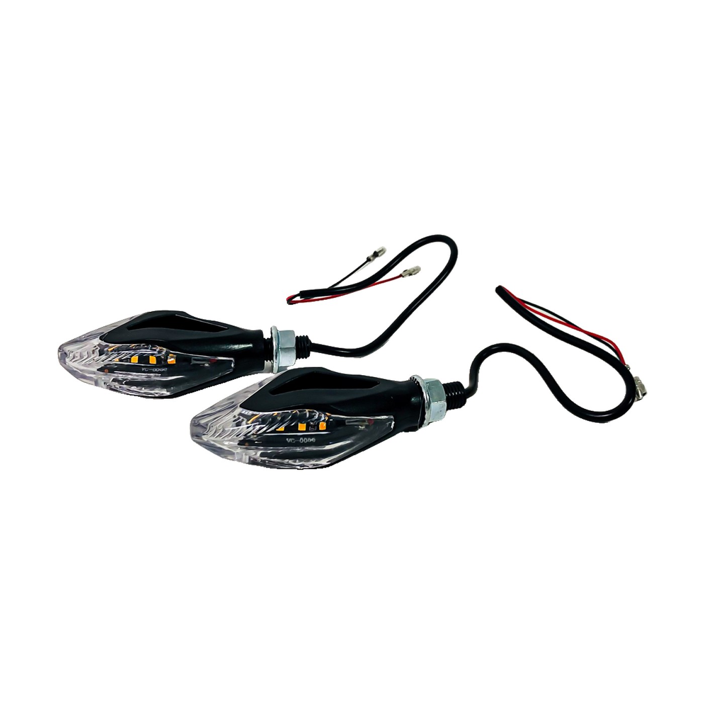 Faros De Giro Led Moto Ambar Lente Transparente 12v 5w Juego X2 Lux Led