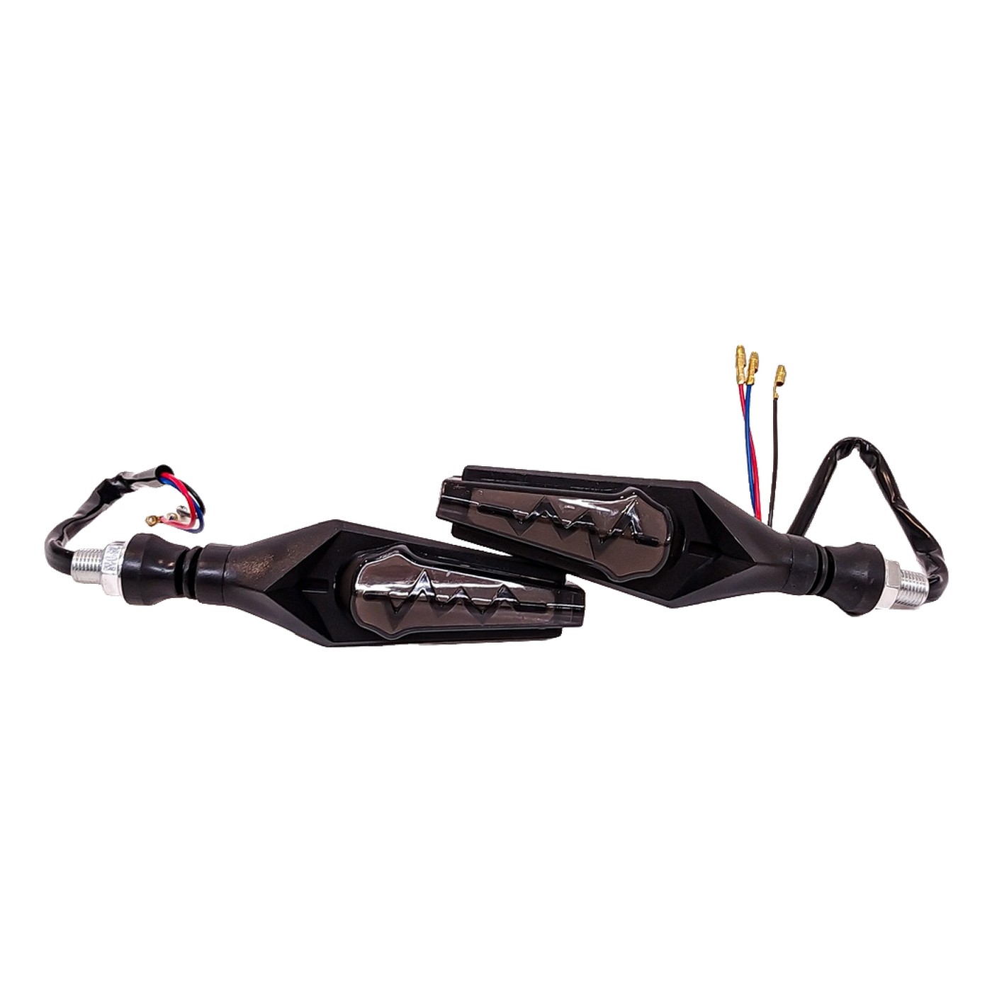 Faros De Giro Led Moto Running Ambar Y Giro Ambar 12v 360x29x27 Mm Juego X2 Lux Led