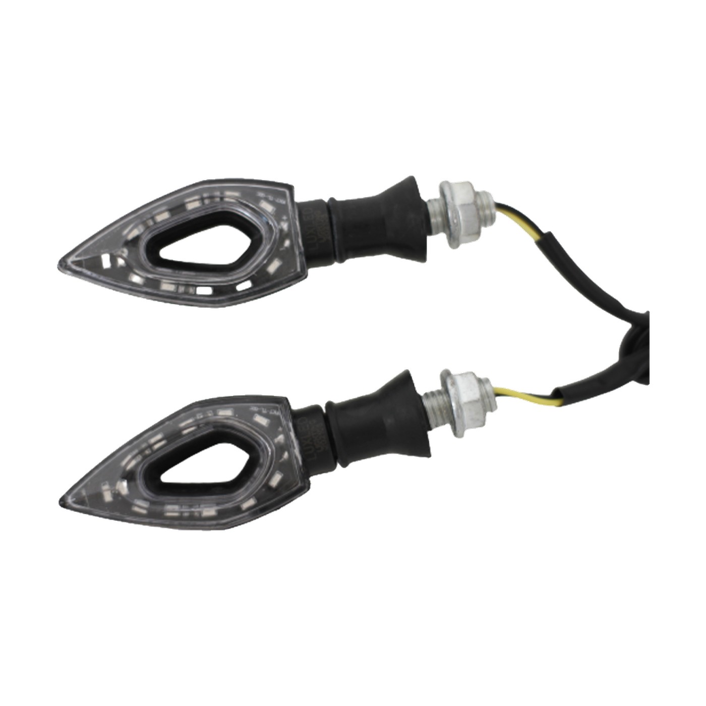 Faros De Giro Led Moto Ambar Forma Gota 12v 5w Juego X2 Lux Led