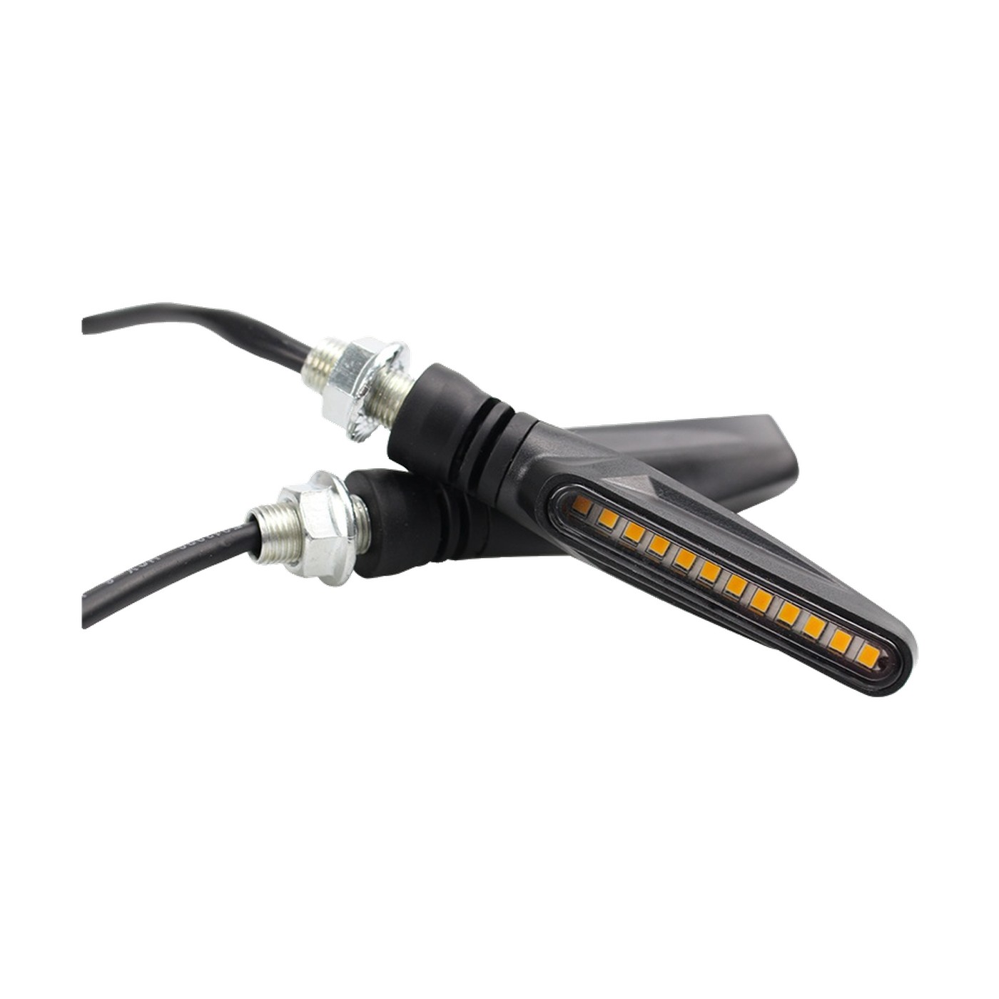 Faros De Giro Led Moto Ambar Slim Largo 12v 5w Juego X2 Lux Led