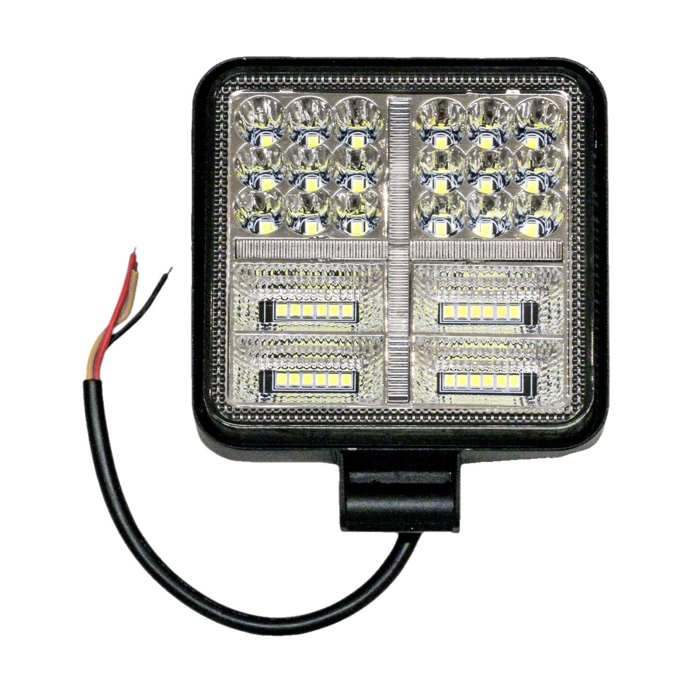 Faro Auxiliar Led Cuadrado 36 Leds 108w Blanco Flash Ambar Drl Lux Led 4x4