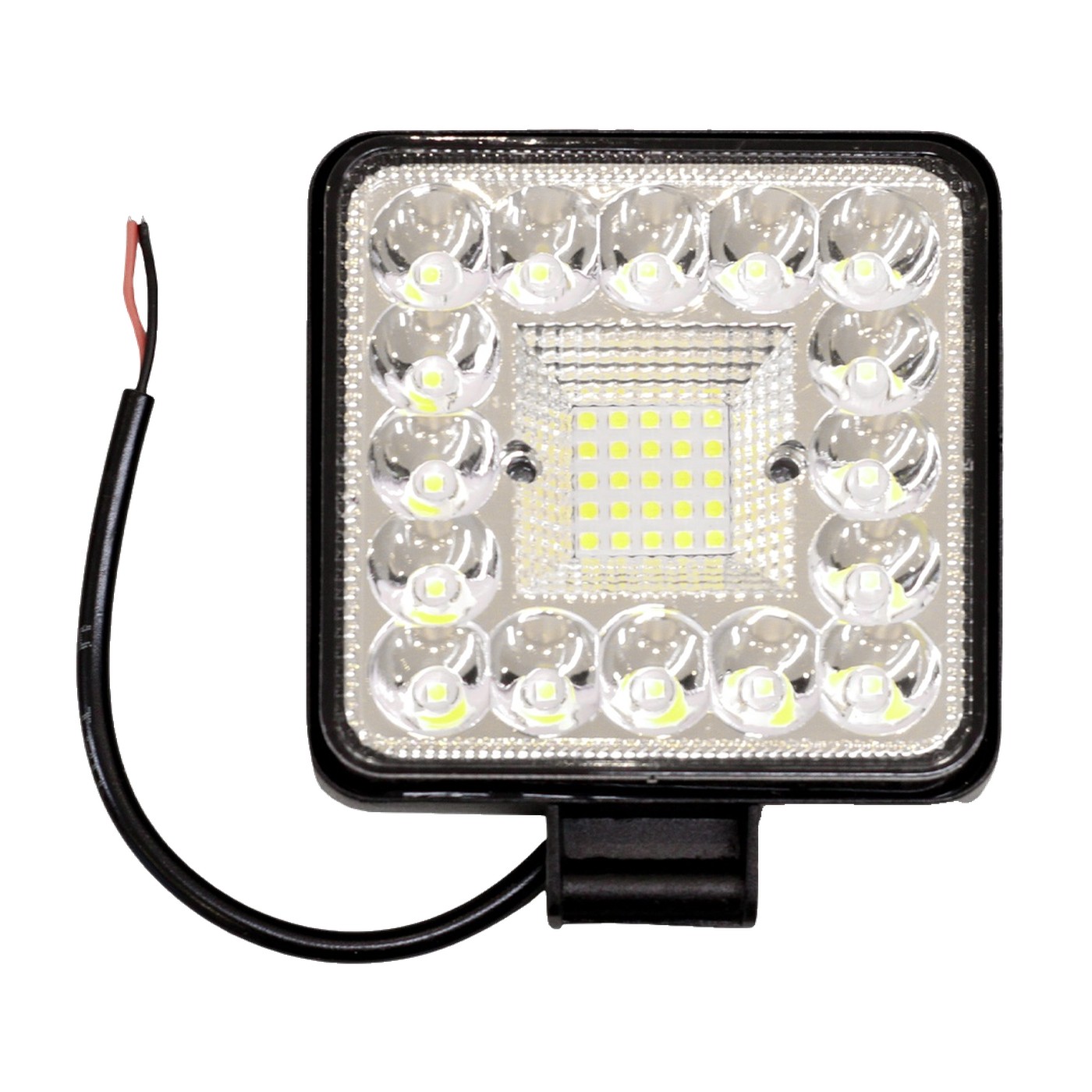 Faro Auxiliar Led Cuadrado 41 Leds 108w Luz Blanca Drl Flash Ambar Lux Led