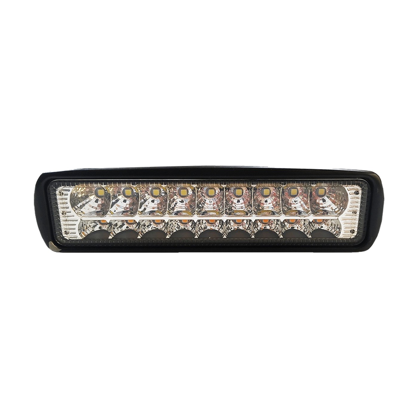 Faro Auxiliar Led Rectangular 18w Luz Blanca Y Ambar 12v 24v Spot Lux Led