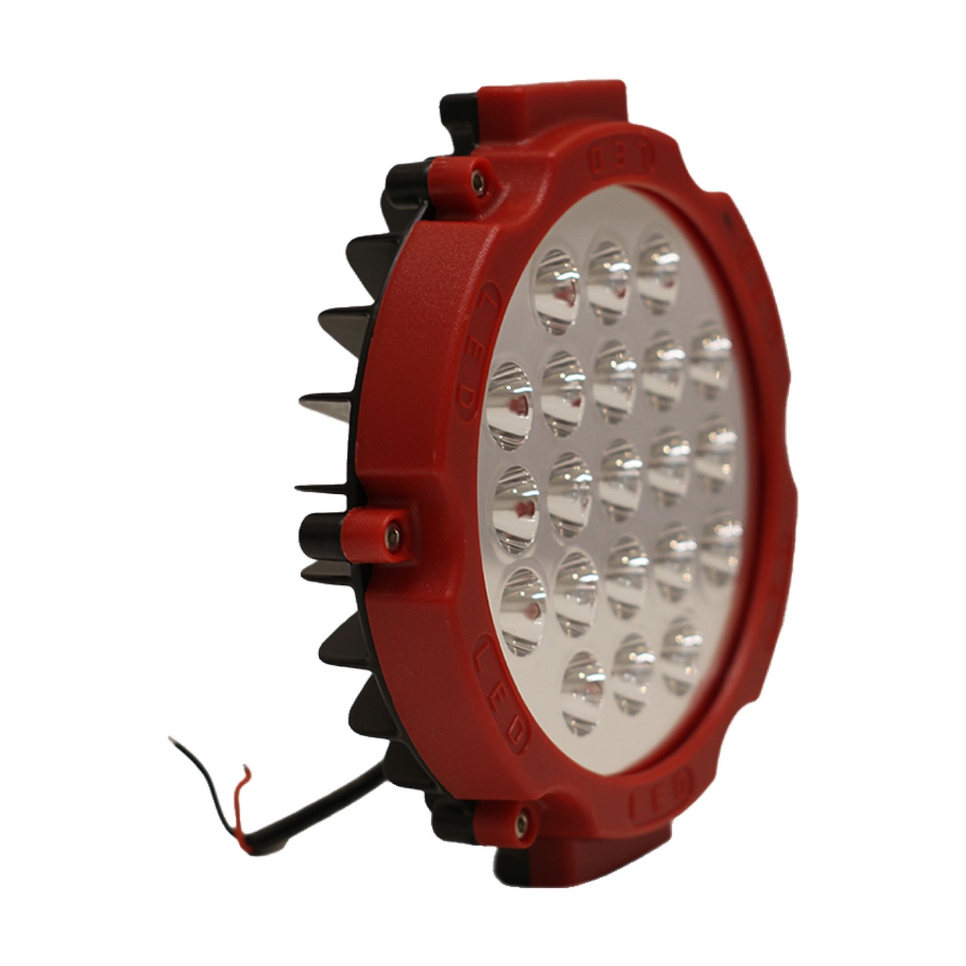 Faro Auxiliar Led Redondo 21 Leds 63w Base Roja Luz Blanca Lux Led Off Road