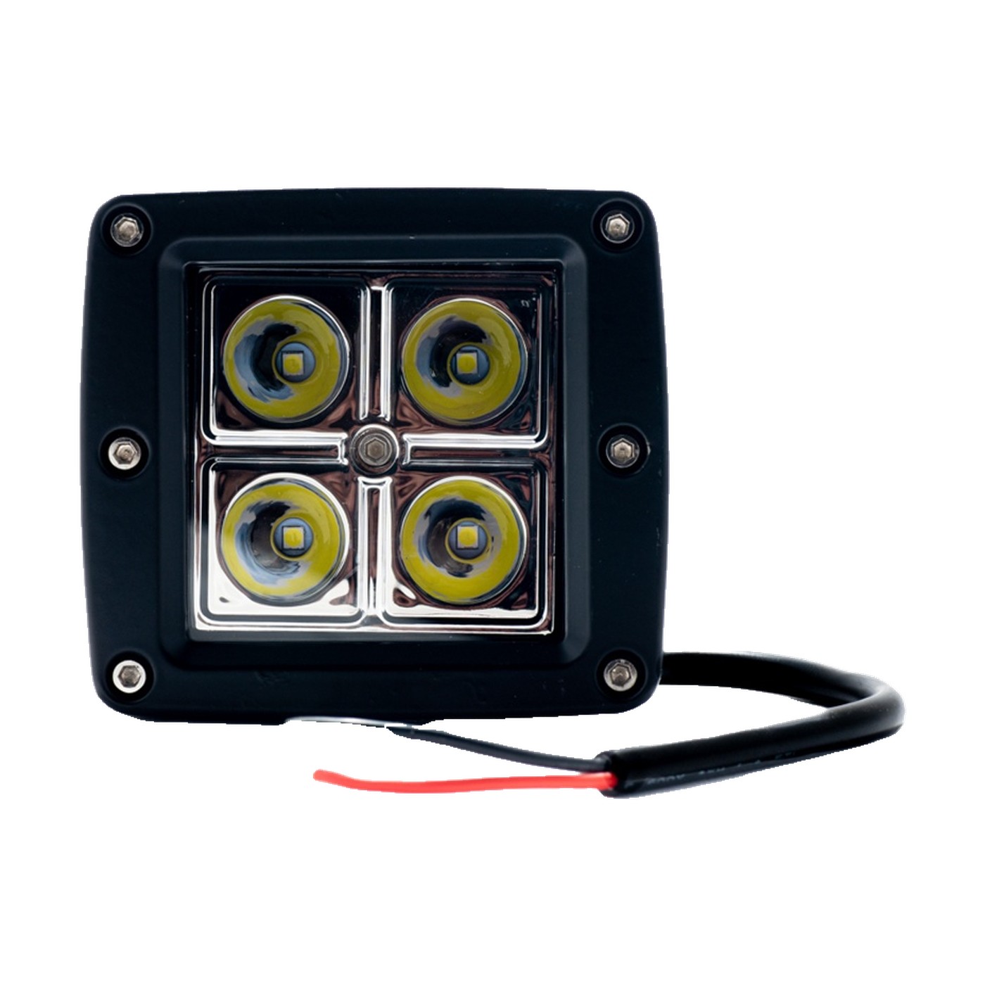 Faro Auxiliar Led Cuadrado 20w 4 Leds 5w 12v 24v Luz Blanca Spot Lux Led
