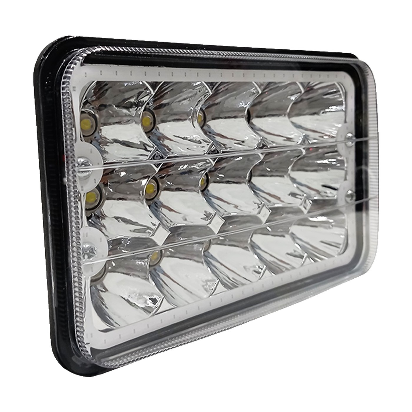 Faro Auxiliar Led 5 Pulgadas 45w 15 Leds Alta Y Baja Ojo De Angel Azul Lux Led
