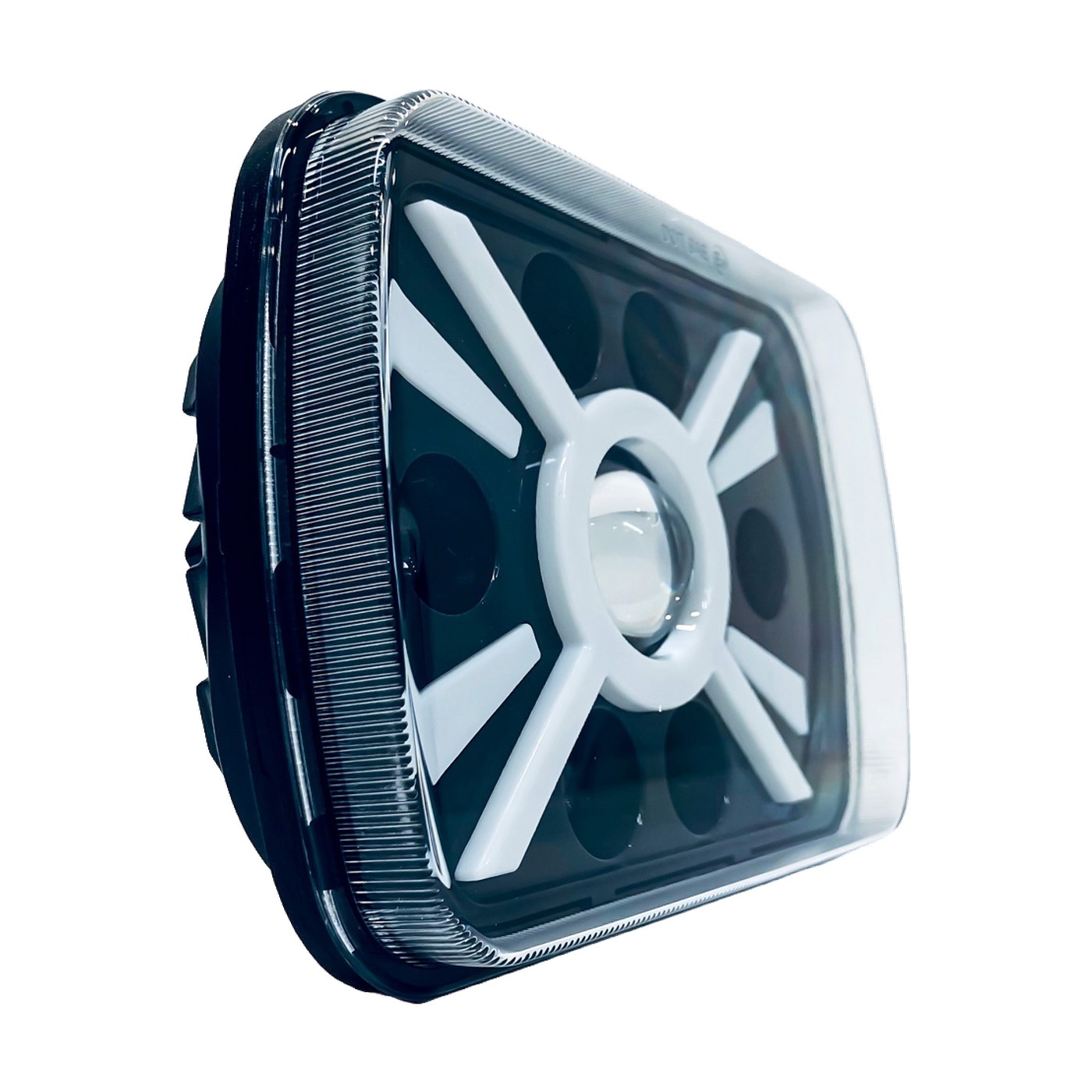 Faro Led Rectangular 7 Pulgadas 45w 4 Funciones Alta Y Baja Drl Blanco Y Ambar Diseño Estrella Lux Led