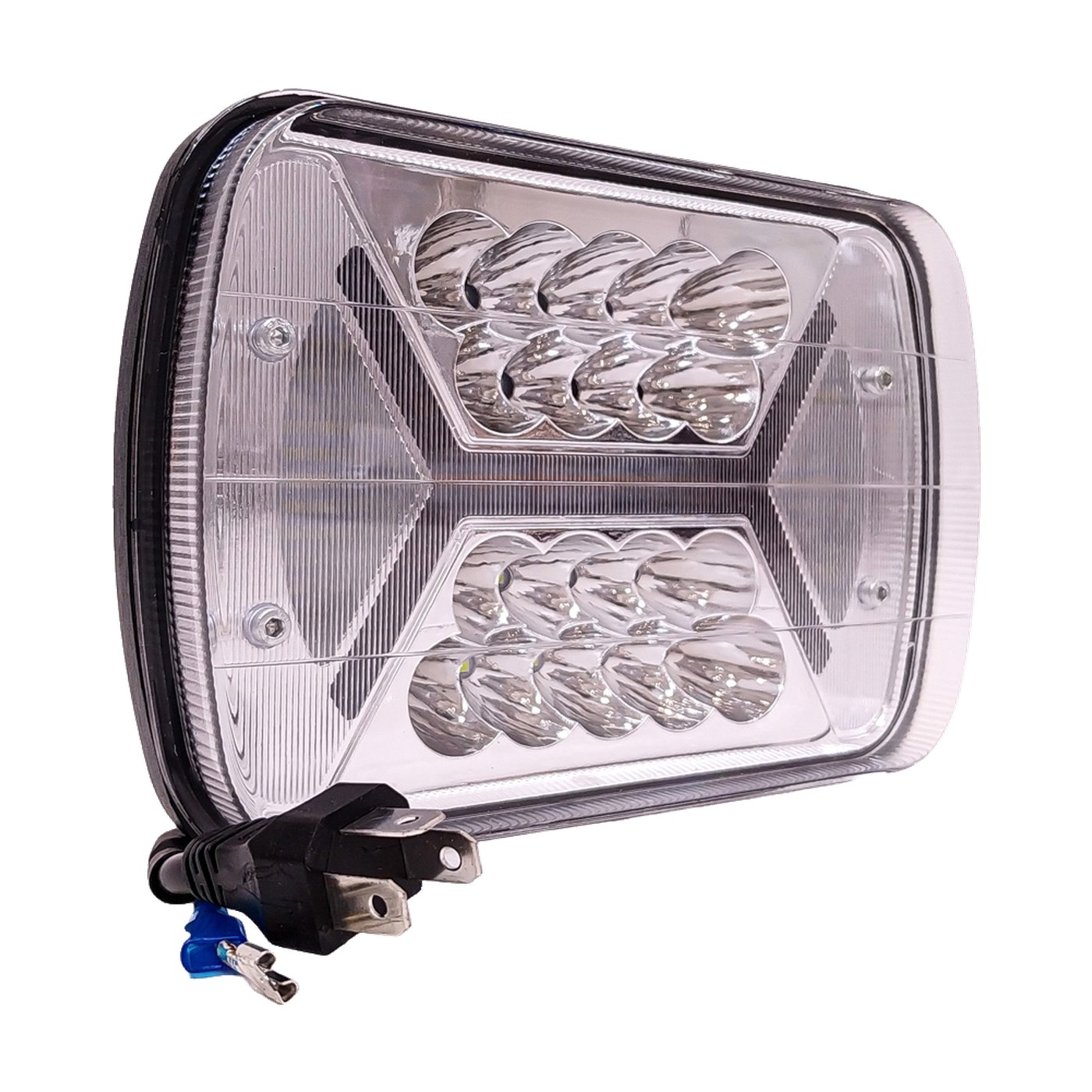 Faro Auxiliar Led Multiled 7 Pulgadas 140w Alta Y Baja Blanca Y Ambar Doble Fila Lux Led