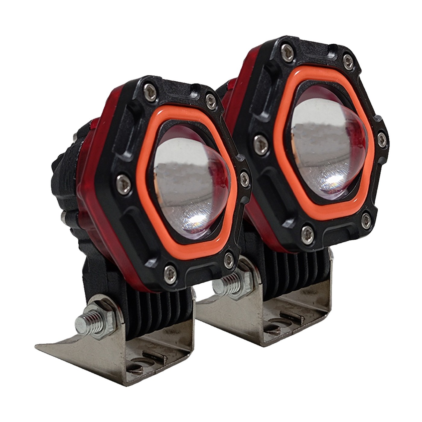 Faro Auxiliar Led 40w 9v 36v Ojo De Angel Drl Rojo Giros Ambar Lux Led Off Road