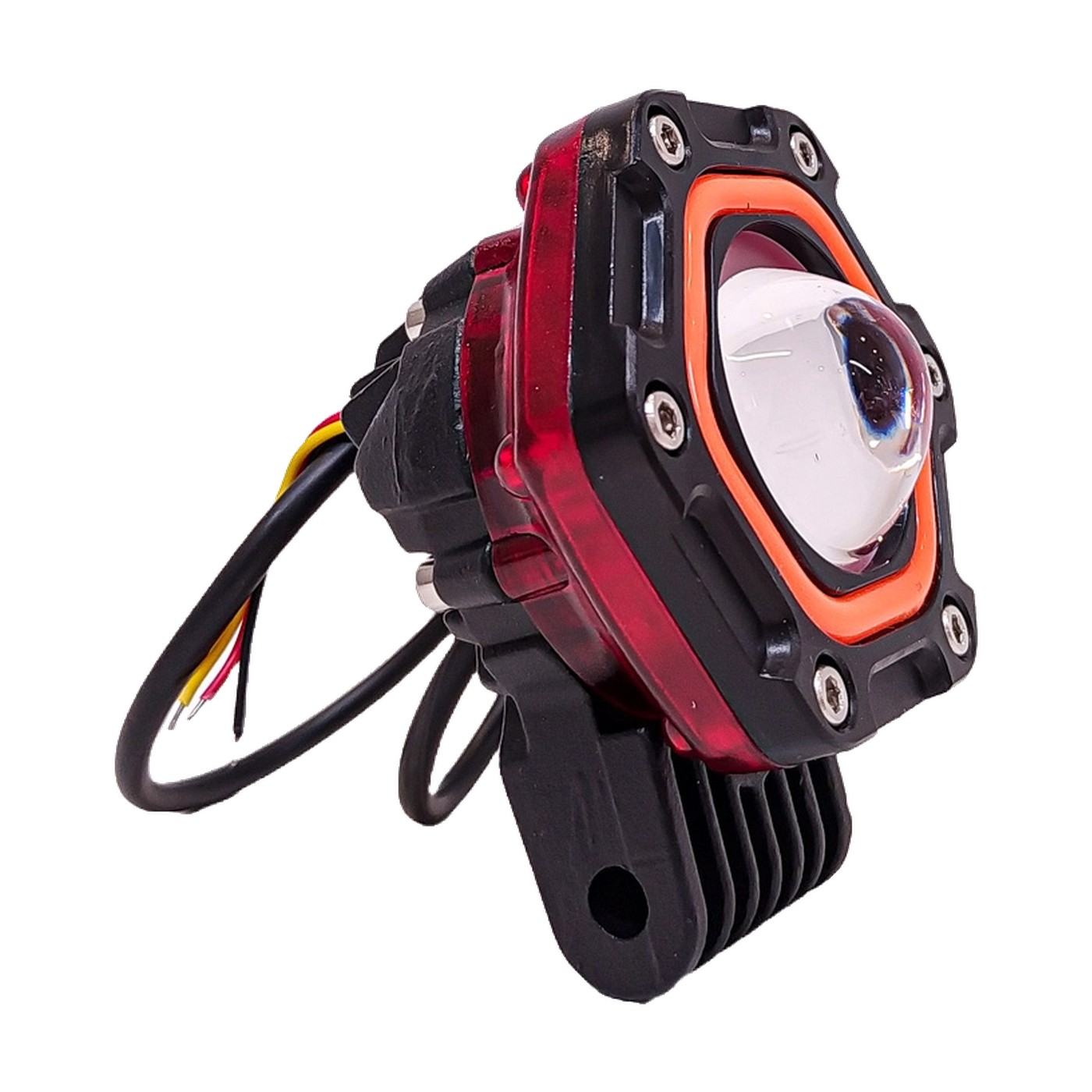 Faro Auxiliar Led 40w 9v 36v Flash Ojo De Angel Rojo 58x65x100 Mm Lux Led