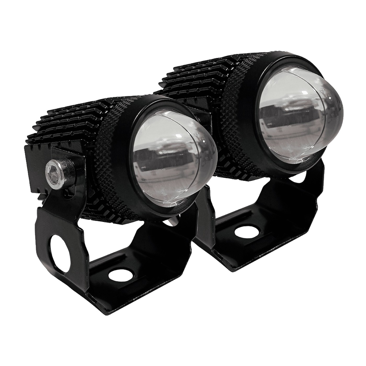 Faro Auxiliar Led 20w 9v 36v Blanco Y Ambar Estable Y Flash 56x36x75 Mm Lux Led