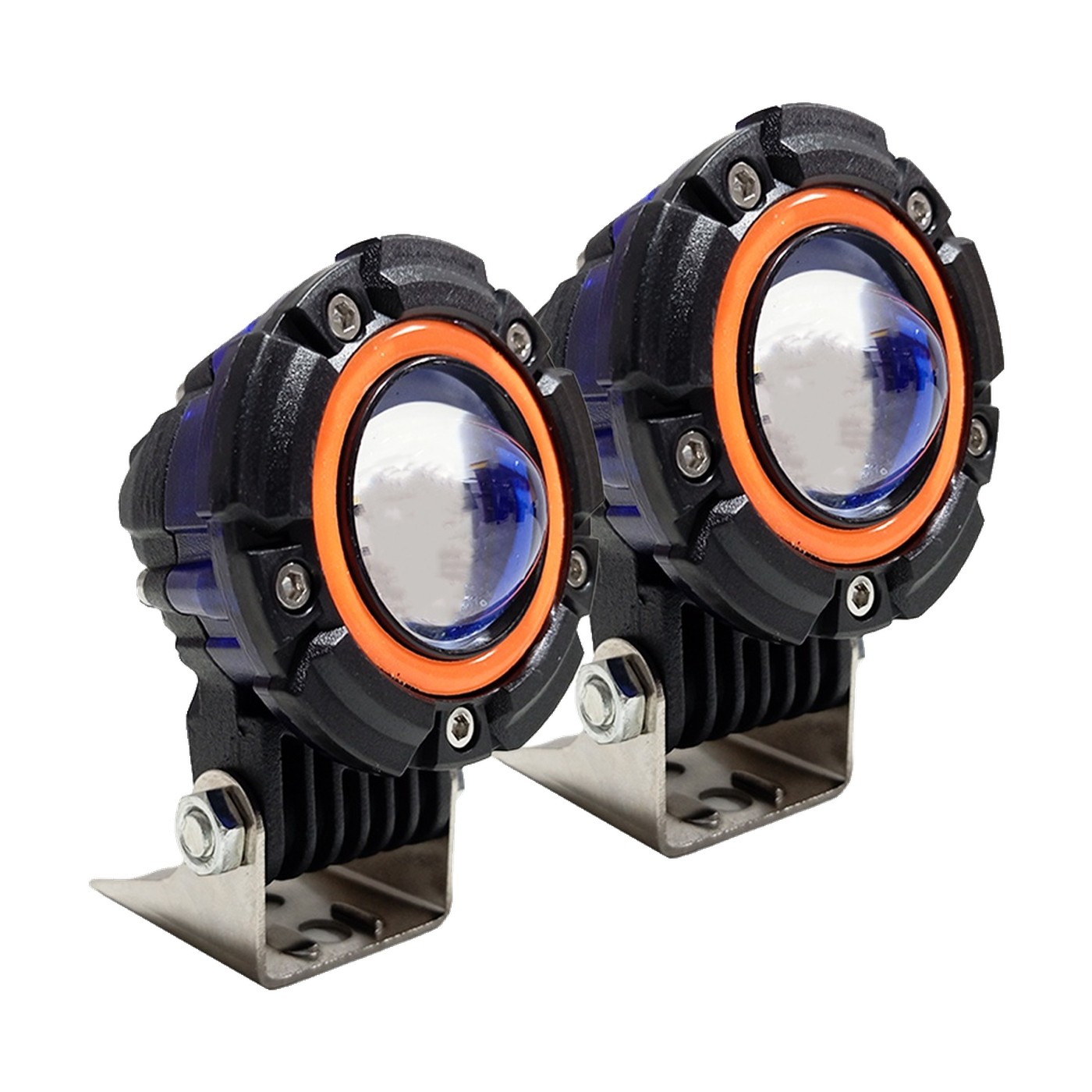 Faro Auxiliar Led 40w 9v 36v Flash Ojo De Angel Rojo 60x75 Mm Lux Led