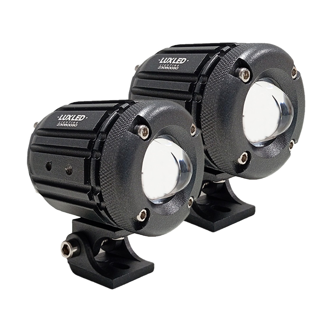 Juego X2 Faros Auxiliares Led 18w 9v 36v Luz Blanca Y Ambar Cambio De Luz 105x55 Mm Lux Led