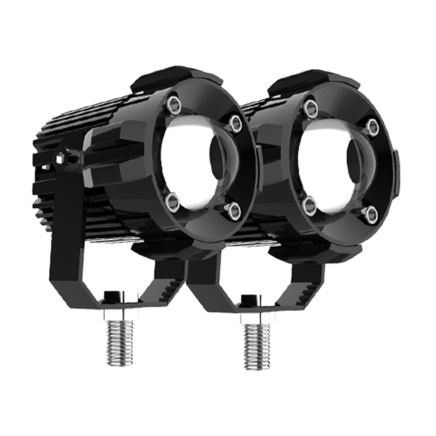 Juego X2 Faros Auxiliares Led 40w 9v 36v Luz Blanca Ambar Y Azul Estable Lux Led