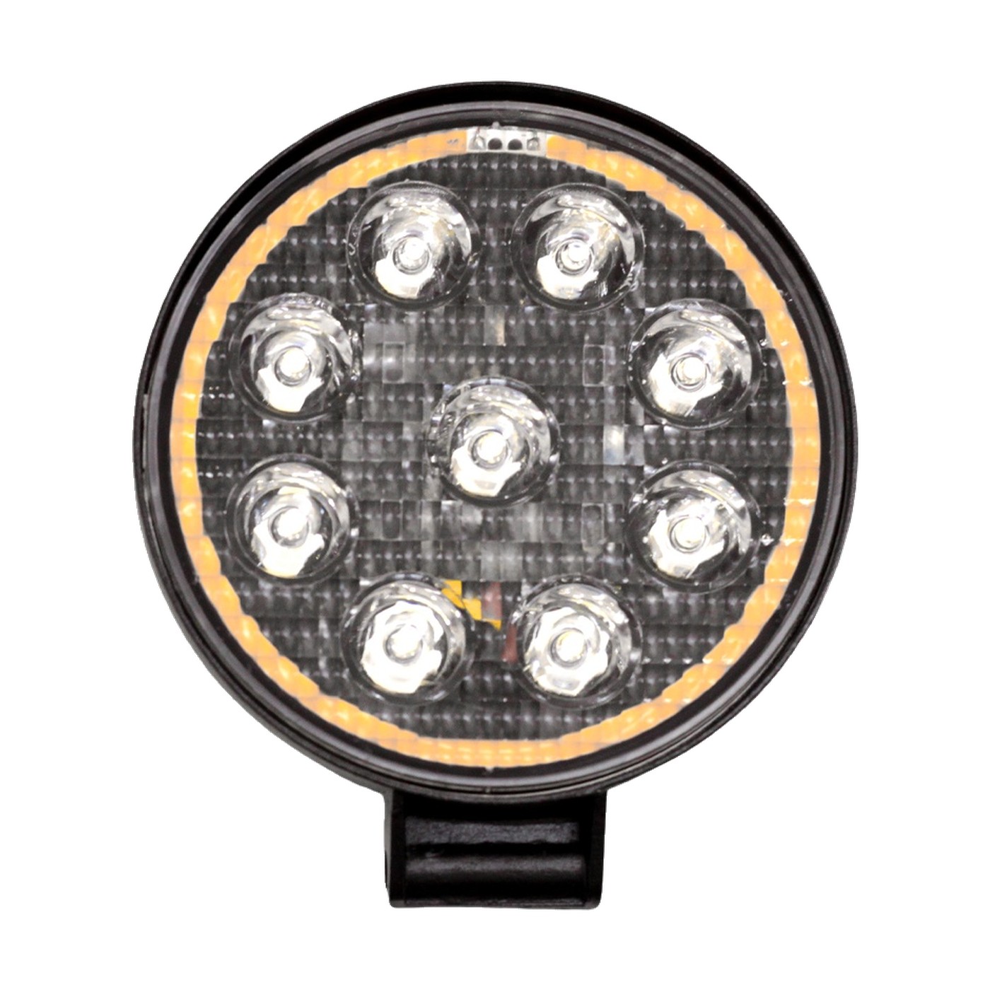 Faro Auxiliar Led Redondo 9 Leds 27w Luz Blanca Aureola Blanca Lux Led