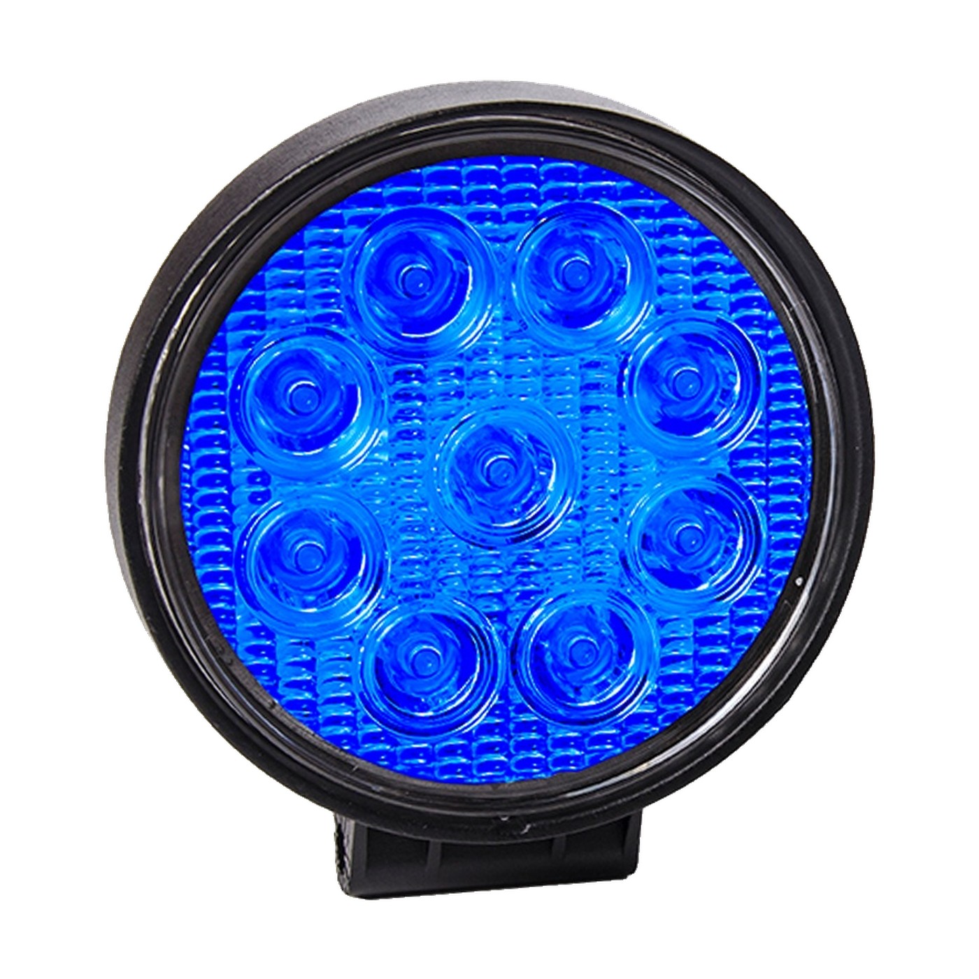 Faro Auxiliar Led Circular 27w 9 Leds 12v 24v Luz Azul Haz Spot Lux Led