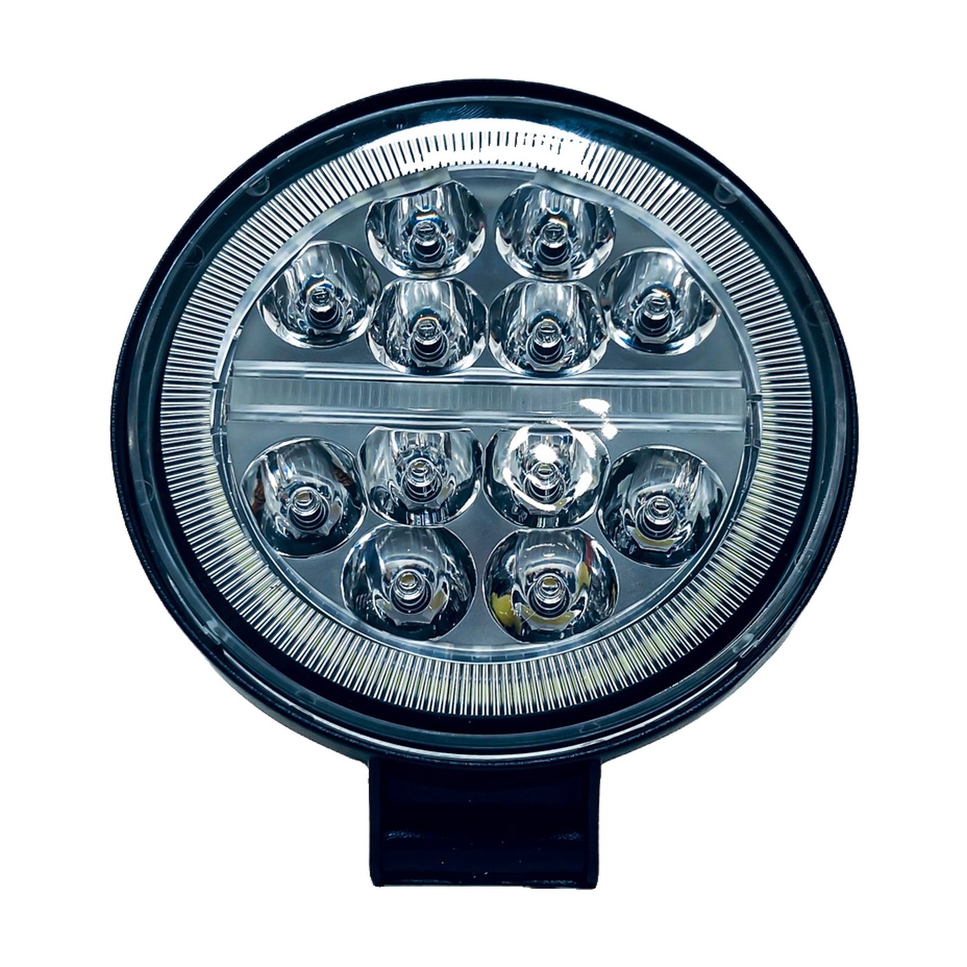 Faro Auxiliar Led Circular 141w 47 Leds 12v 36v Blanco Con Ojo De Angel Drl Blanco Lux Led