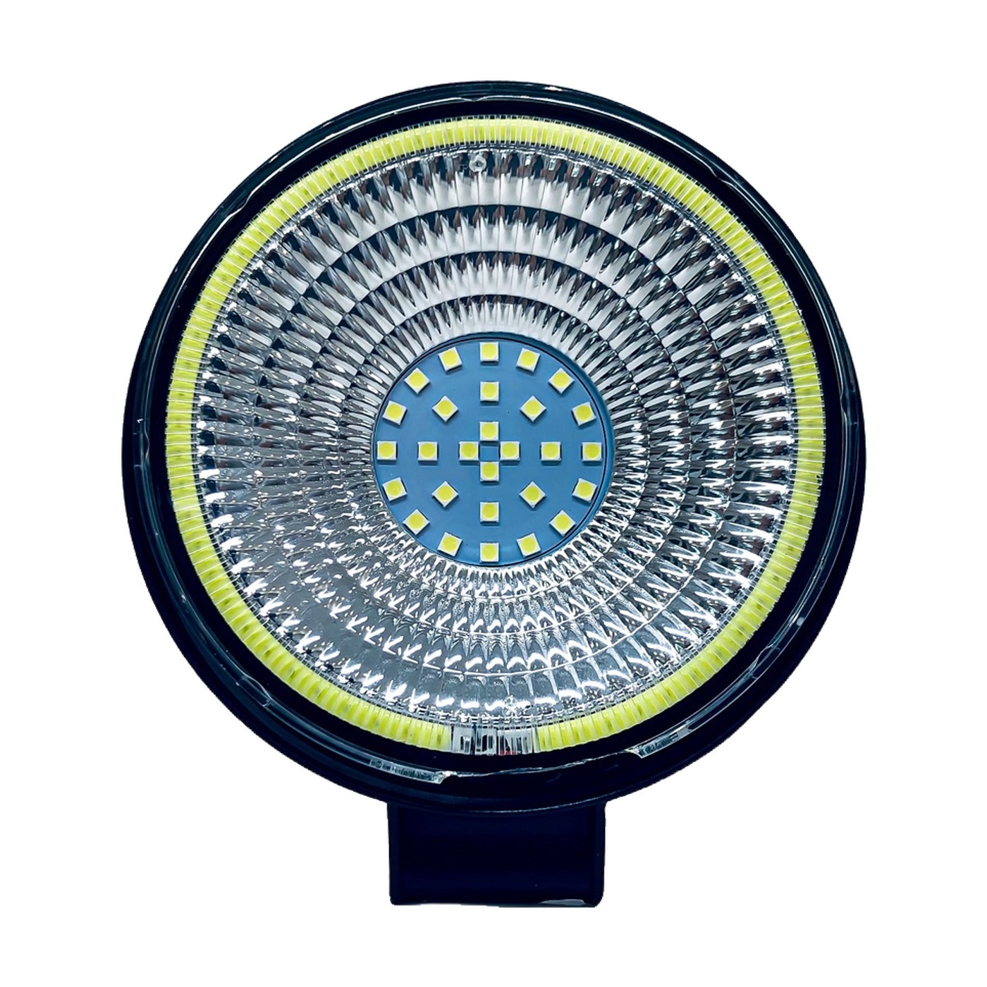 Faro Auxiliar Led Circular 84w 28 Leds Smd 3030 Blanco Con Ojo De Angel 12v 36v Lux Led