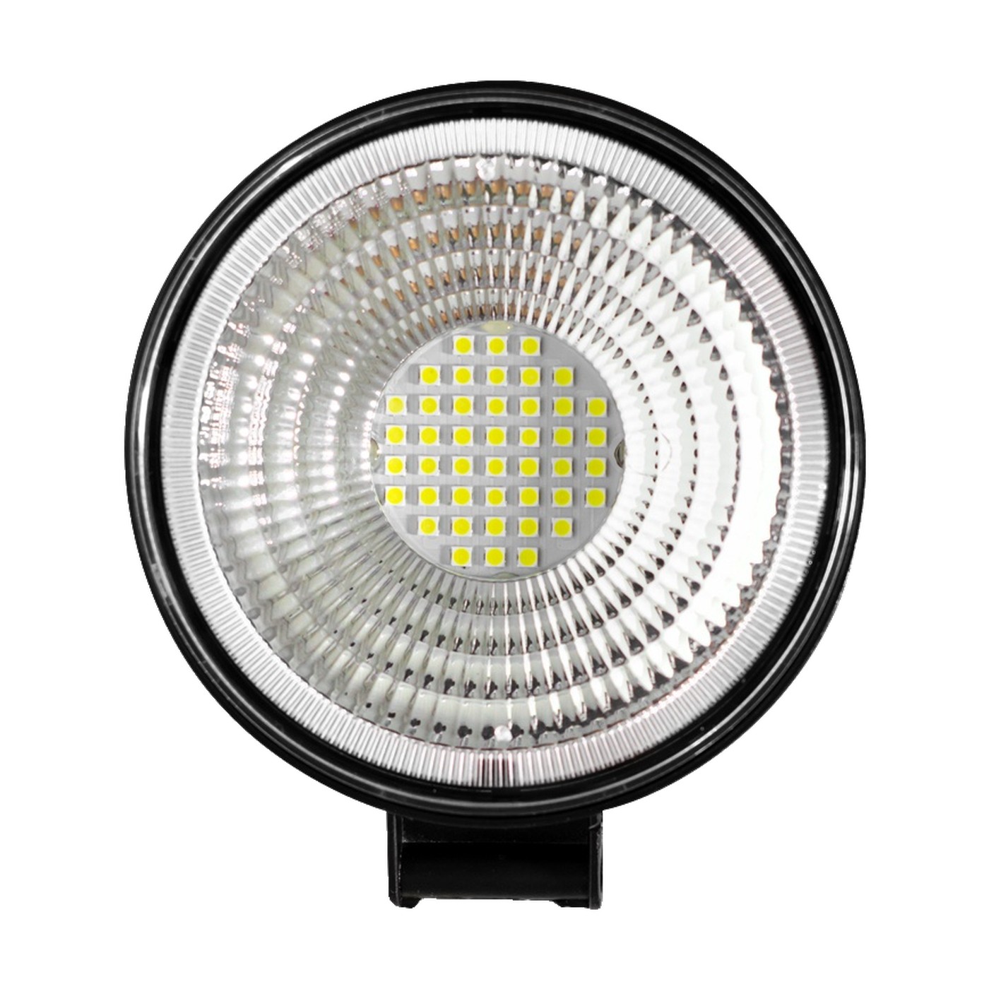 Faro Auxiliar Led Redondo 12 Leds 36w Luz Blanca Ojo De Angel Y Drl Blanco Lux Led