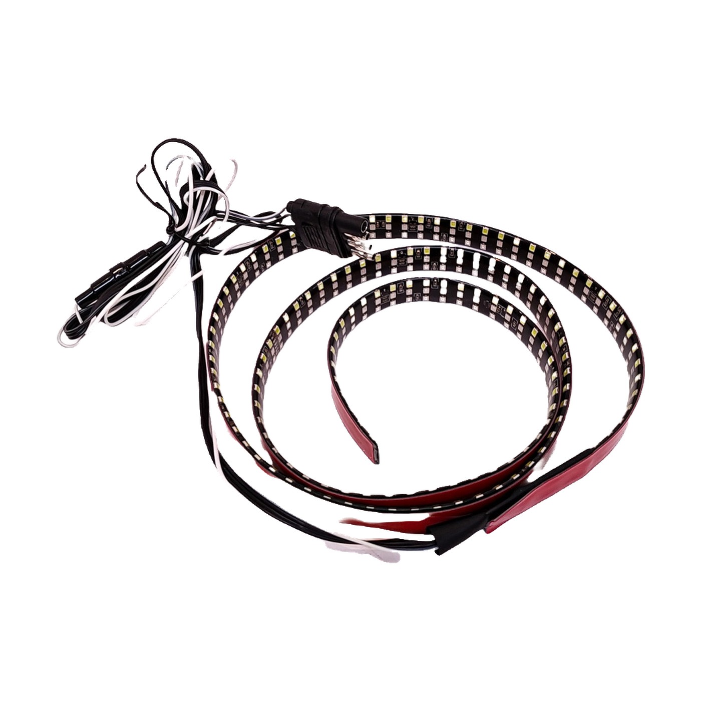Tira Led Drl Autoadhesiva Roja 120 Cm 3 Chip Posicion Giro Stop Lux Led