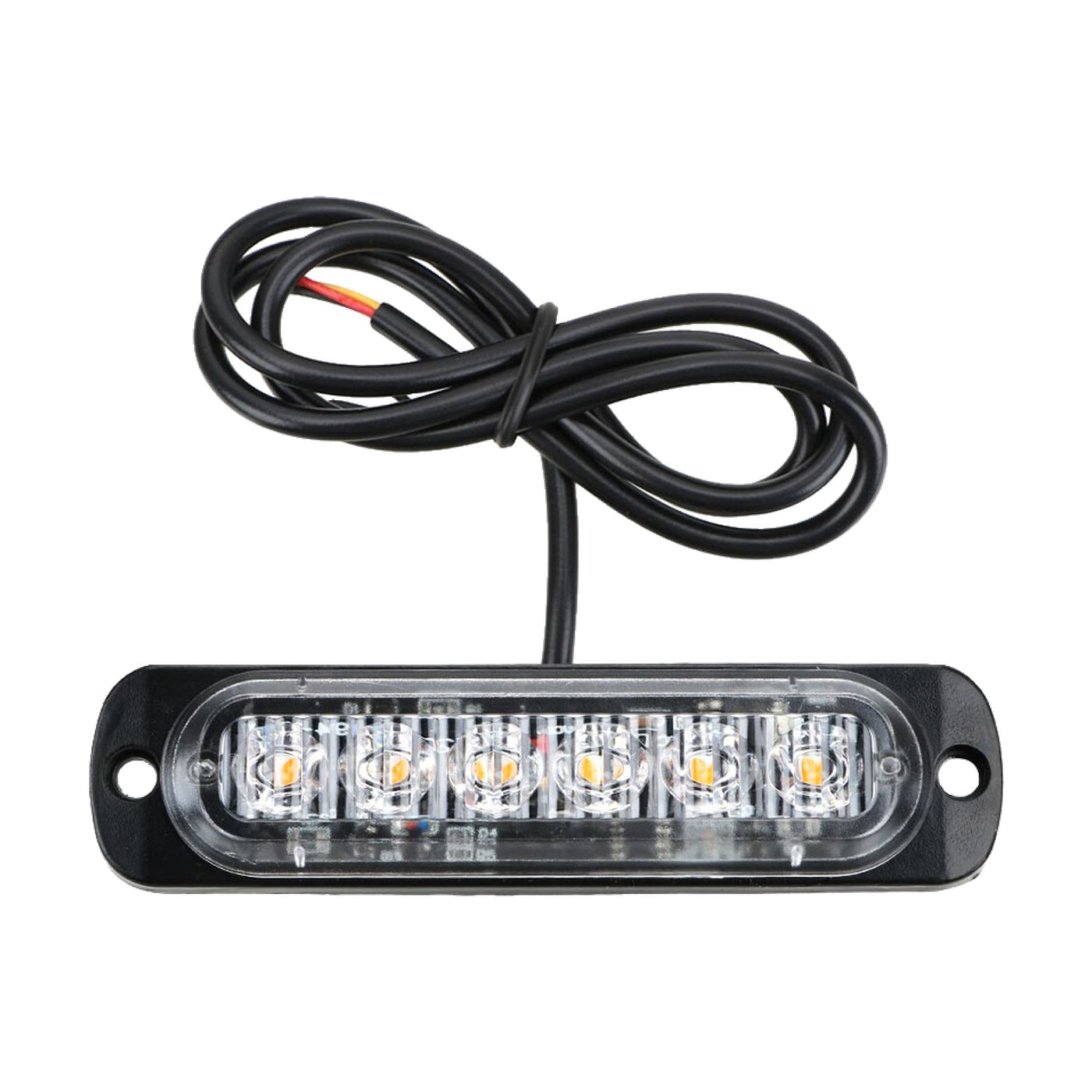 Faro Led Destellante 6 Leds 12v Ambar Y Ambar Lux Led Parrilla Paragolpe Universal