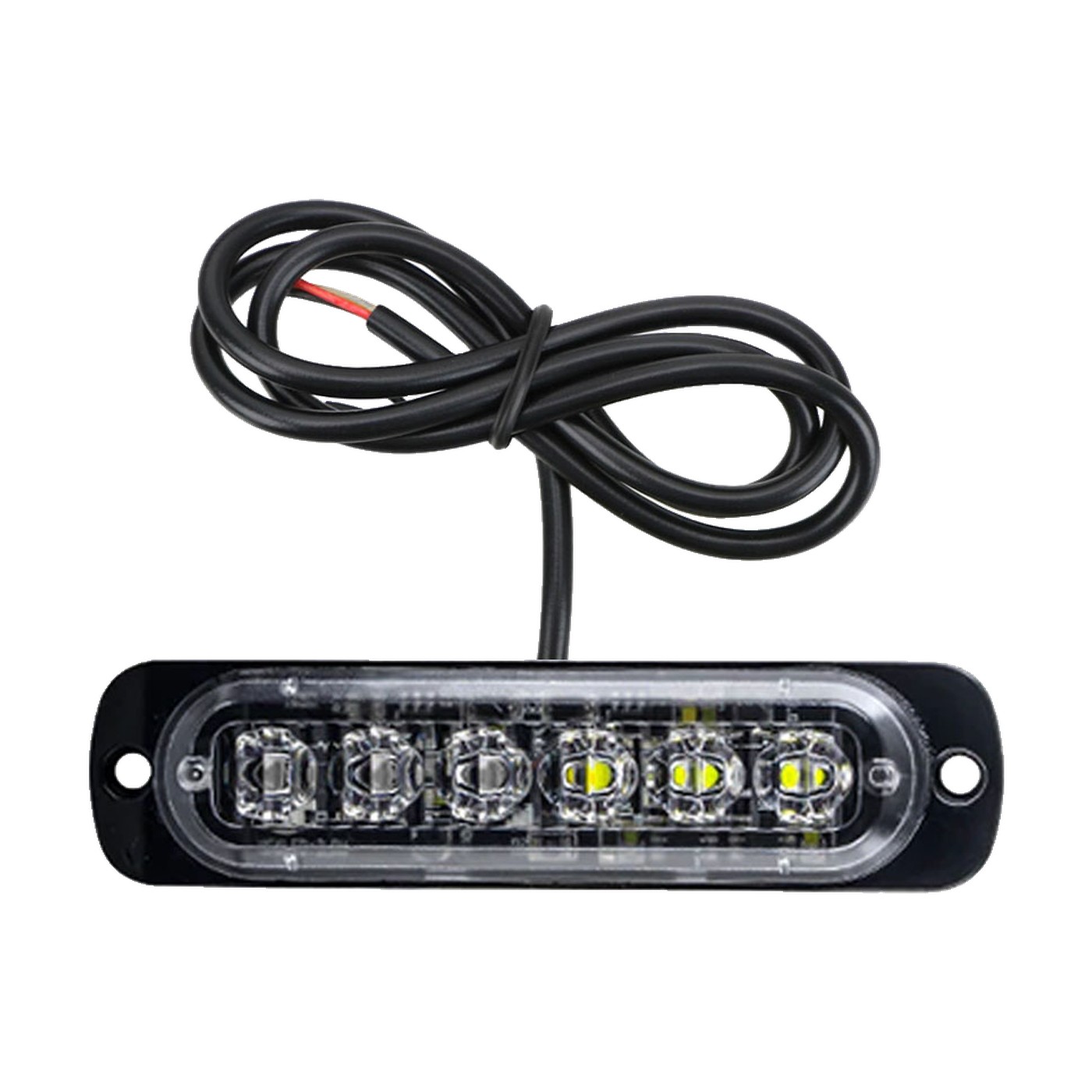 Faro Led Destellante 6 Leds 12v Azul Y Blanco Lux Led Parrilla Paragolpe Universal
