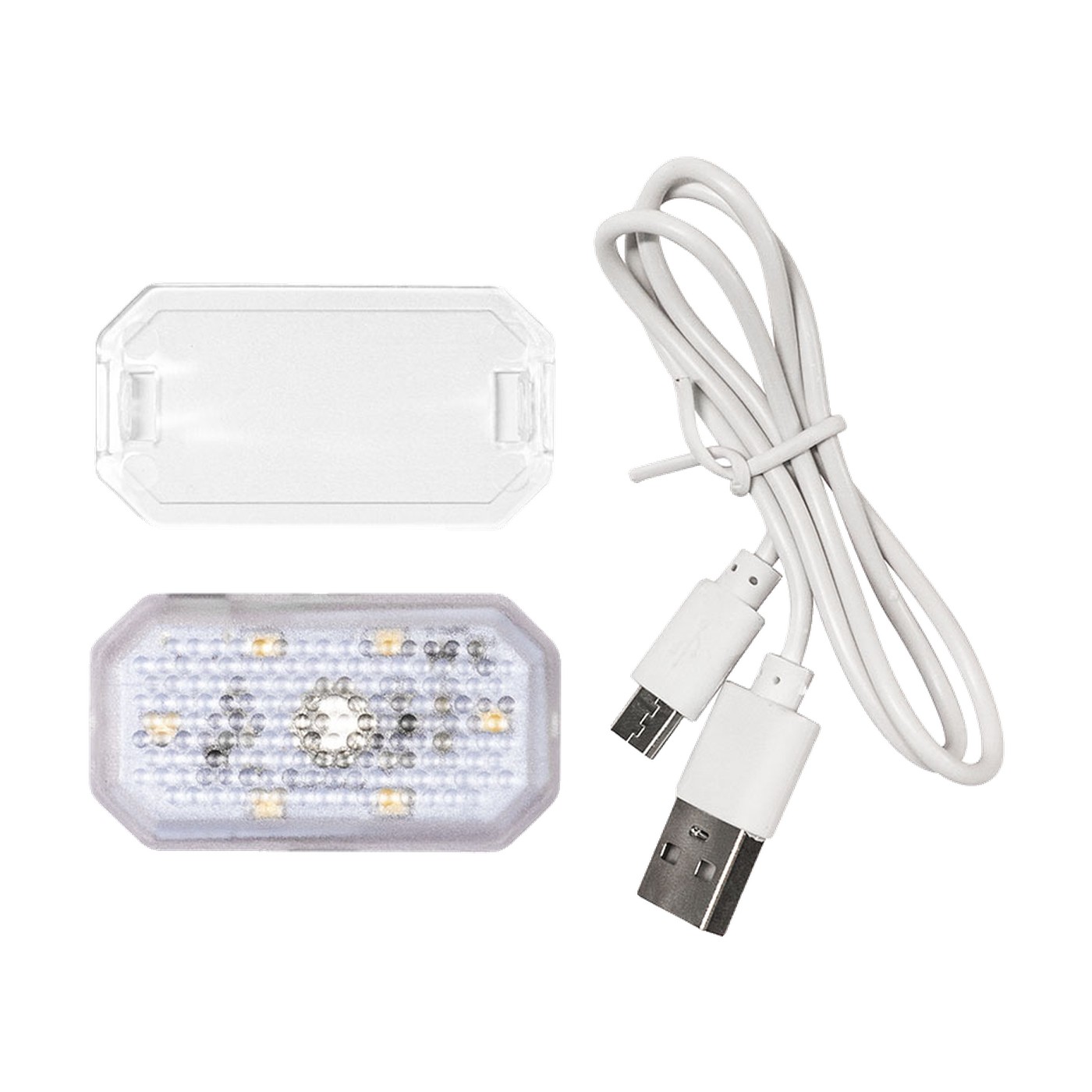 Plafon Led Recargable Usb Autoadhesivo 6 Leds Luz Azul Lux Led Interior