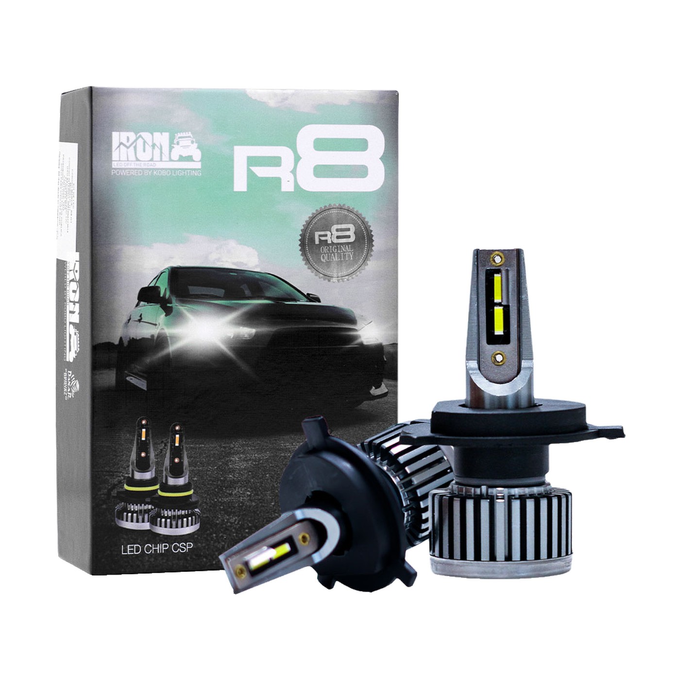 Kit Lamparas Led H4 Jeep Compass Grand Cherokee Iron Led R8 Slim 42w 12v Luz Alta Y Baja