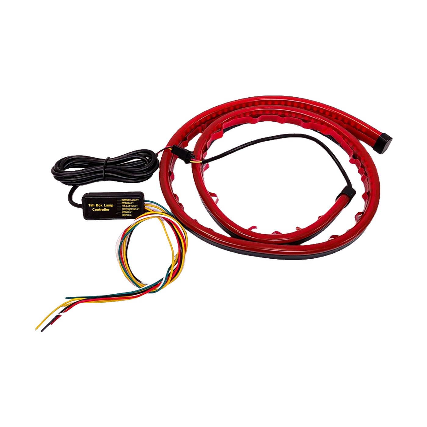 Tira Led Drl Goma Roja 100 Cm Stop Y Marcha Atras Trasera Lux Led