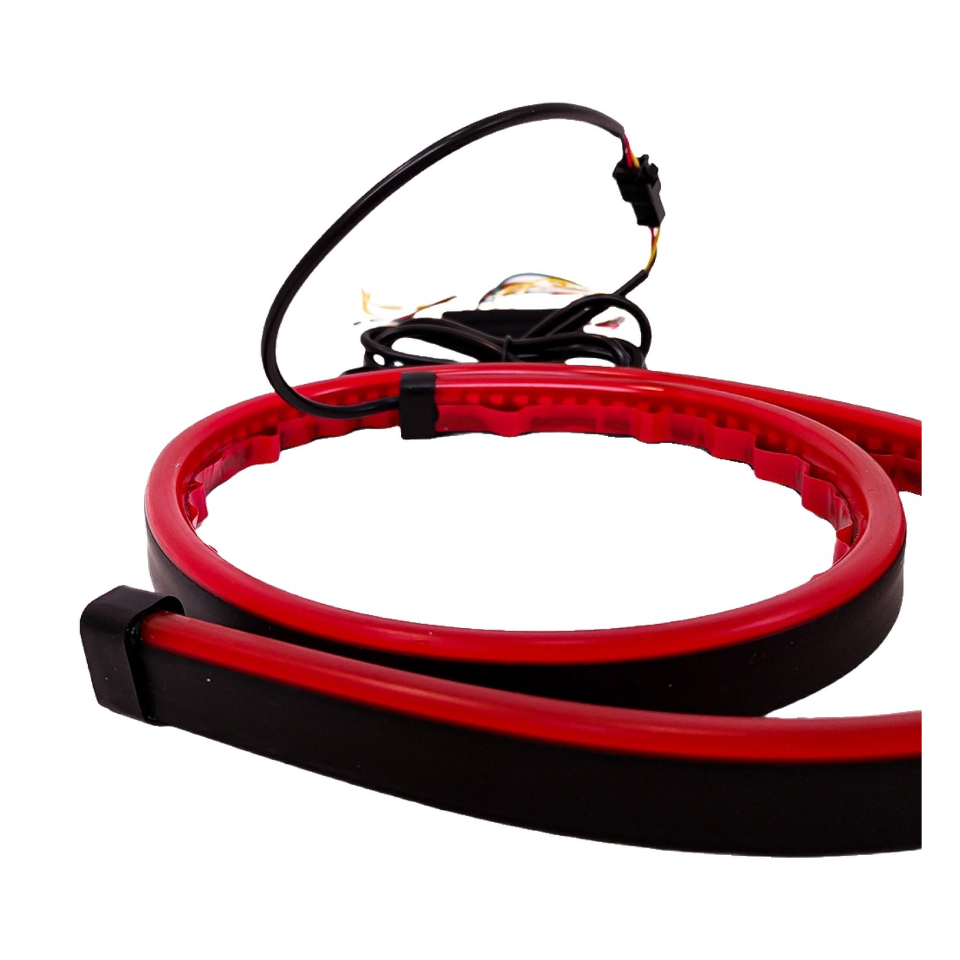 Tira Led Drl Goma Roja 90 Cm Stop Y Marcha Atras Trasera Lux Led
