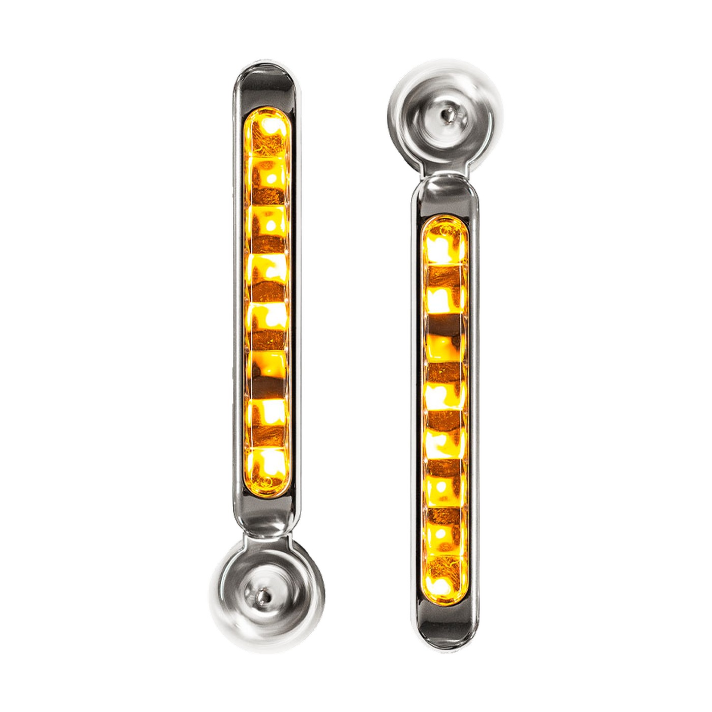 Faros De Señalizacion Led Eolico Ambar 12v Con Soporte Autoadhesivo Juego X2 Lux Led Camion