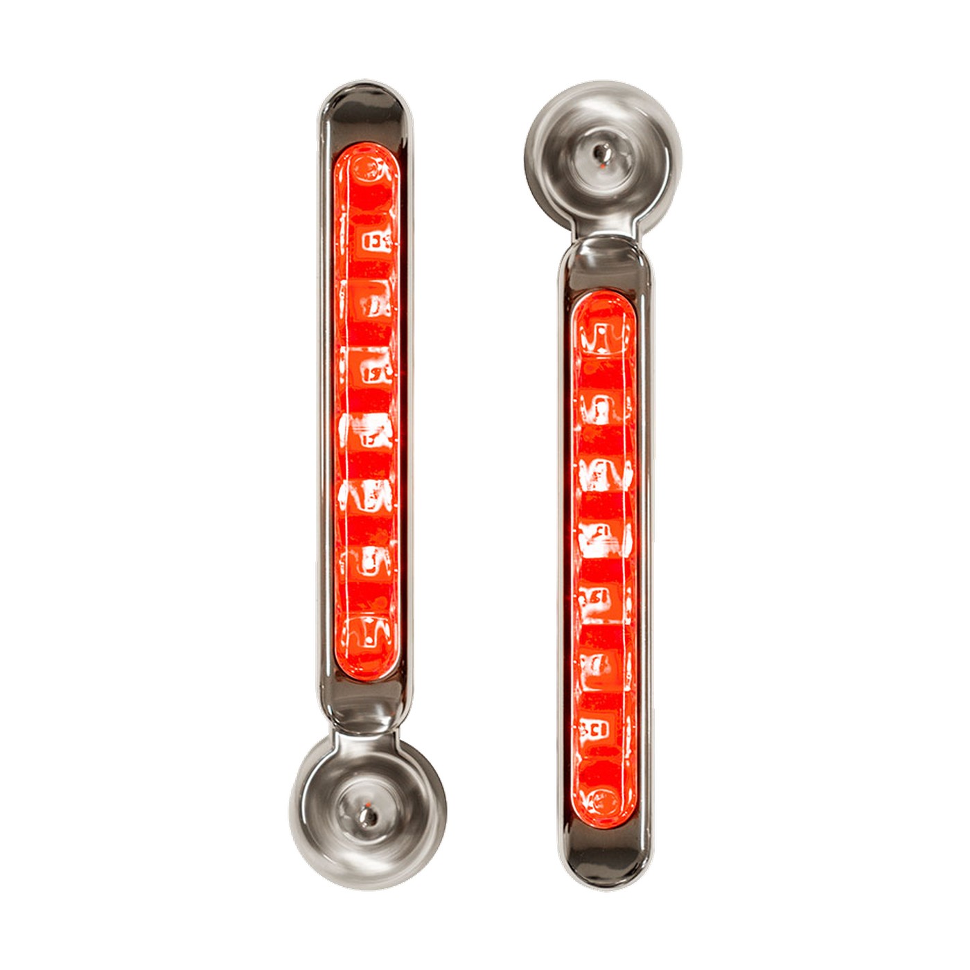 Faros De Señalizacion Led Eolico Rojo 12v Con Soporte Autoadhesivo Juego X2 Lux Led Camion