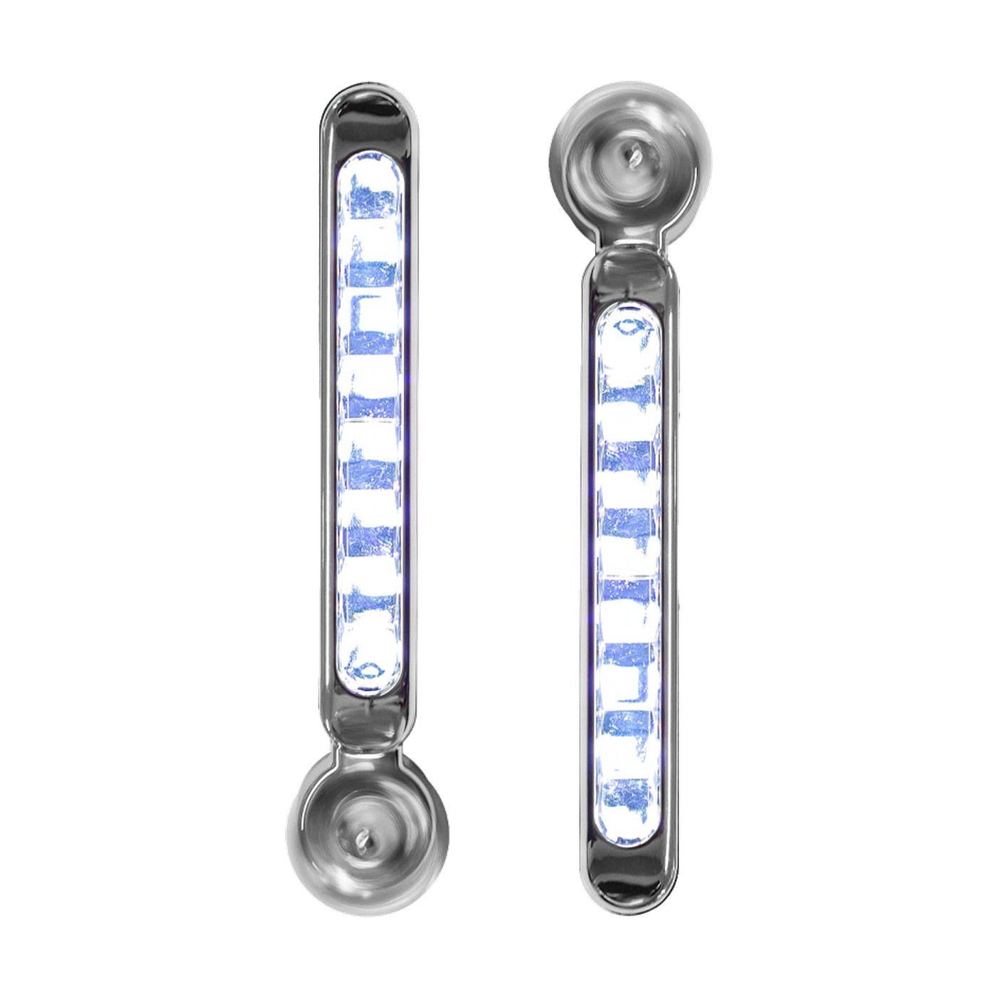 Faros De Señalizacion Led Eolico Blanco 12v Con Soporte Autoadhesivo Juego X2 Lux Led Camion